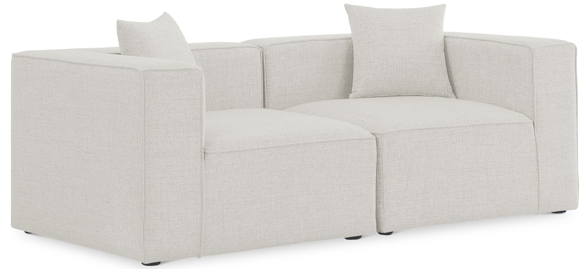 Cube 72" Linen Fabric Modular Sofa