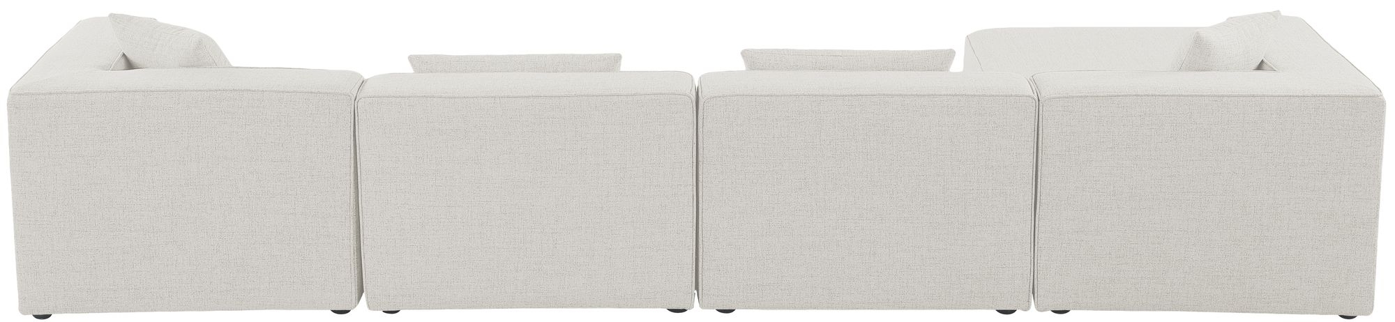 Cube 144" 5-Piece Linen Fabric Modular Sectional