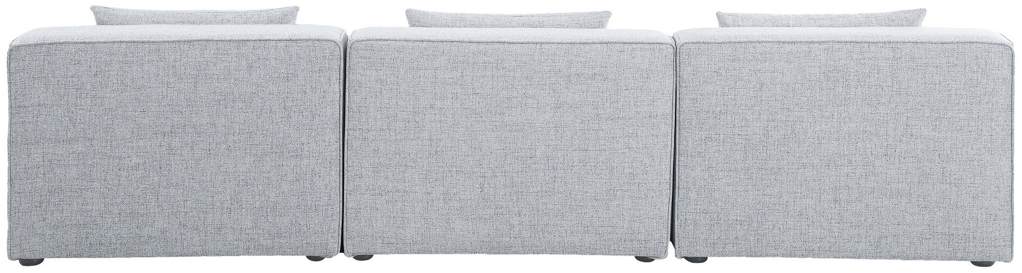 Cube 108" Linen Fabric Modular Armless Sofa