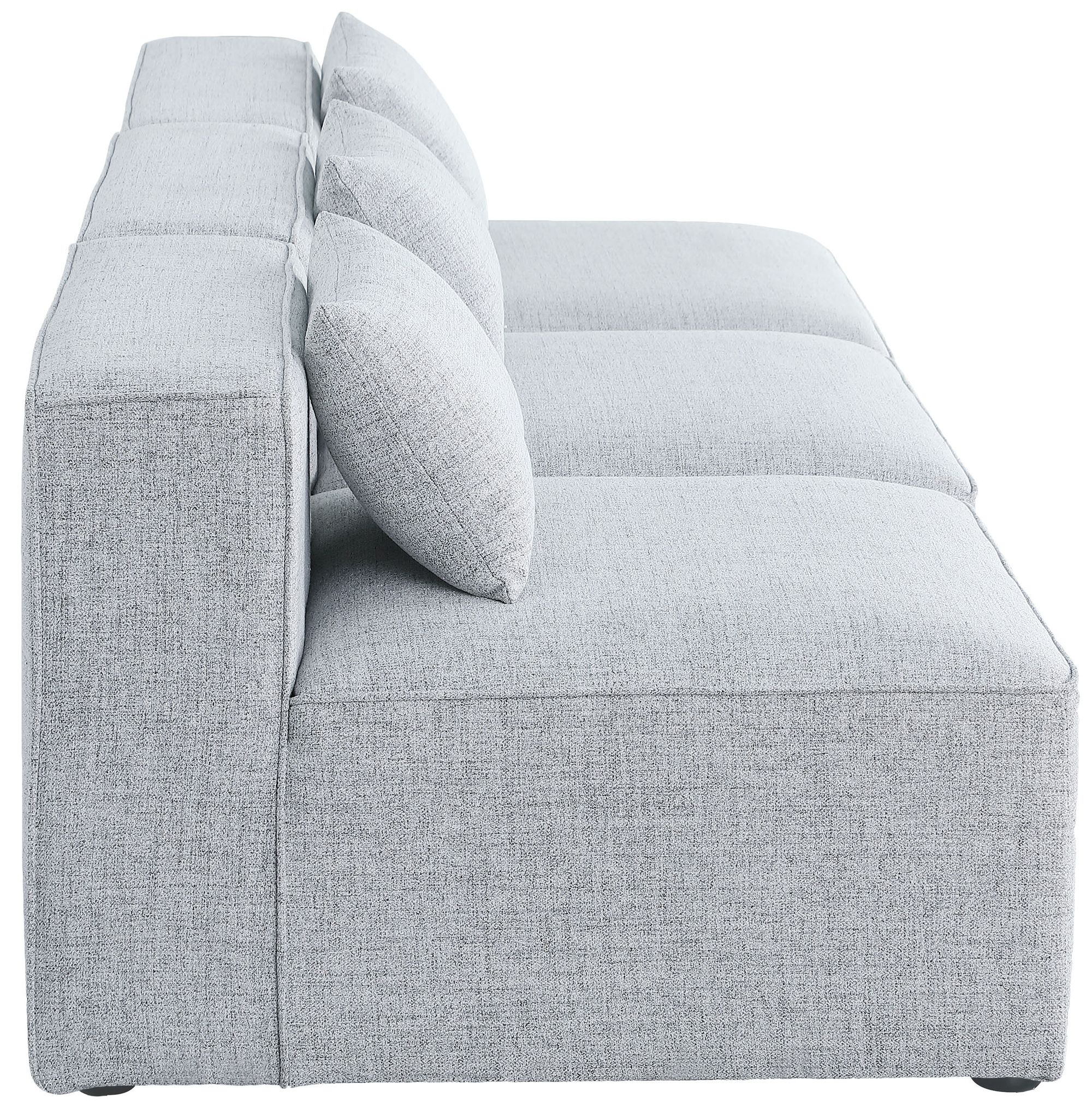 Cube 108" Linen Fabric Modular Armless Sofa