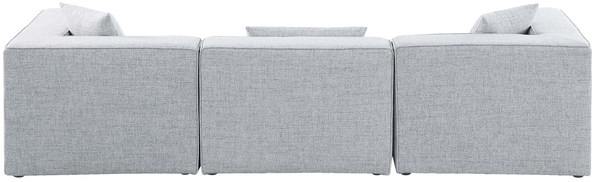 Cube 108" Linen Fabric Modular Sofa