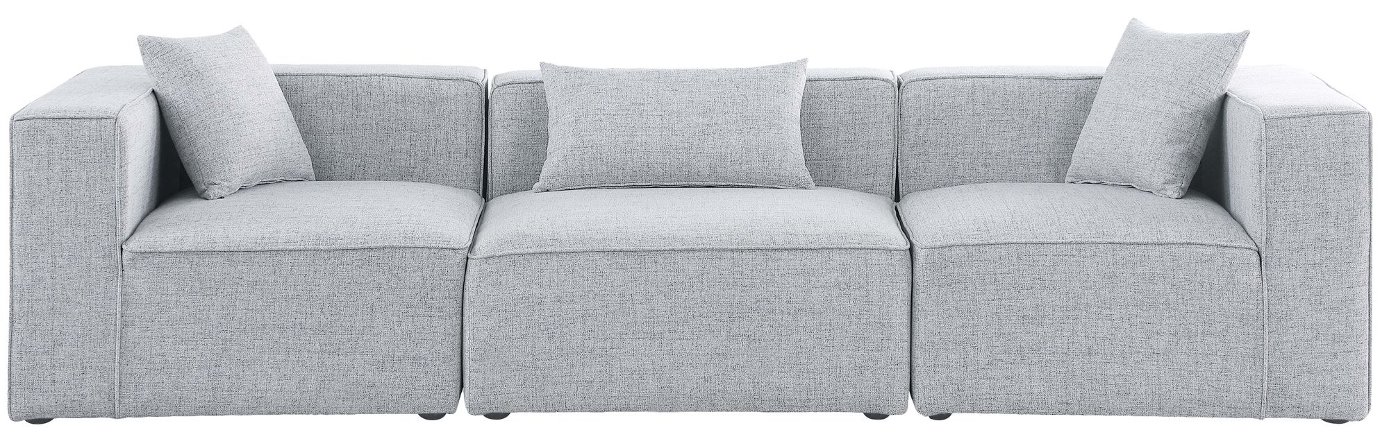 Cube 108" Linen Fabric Modular Sofa