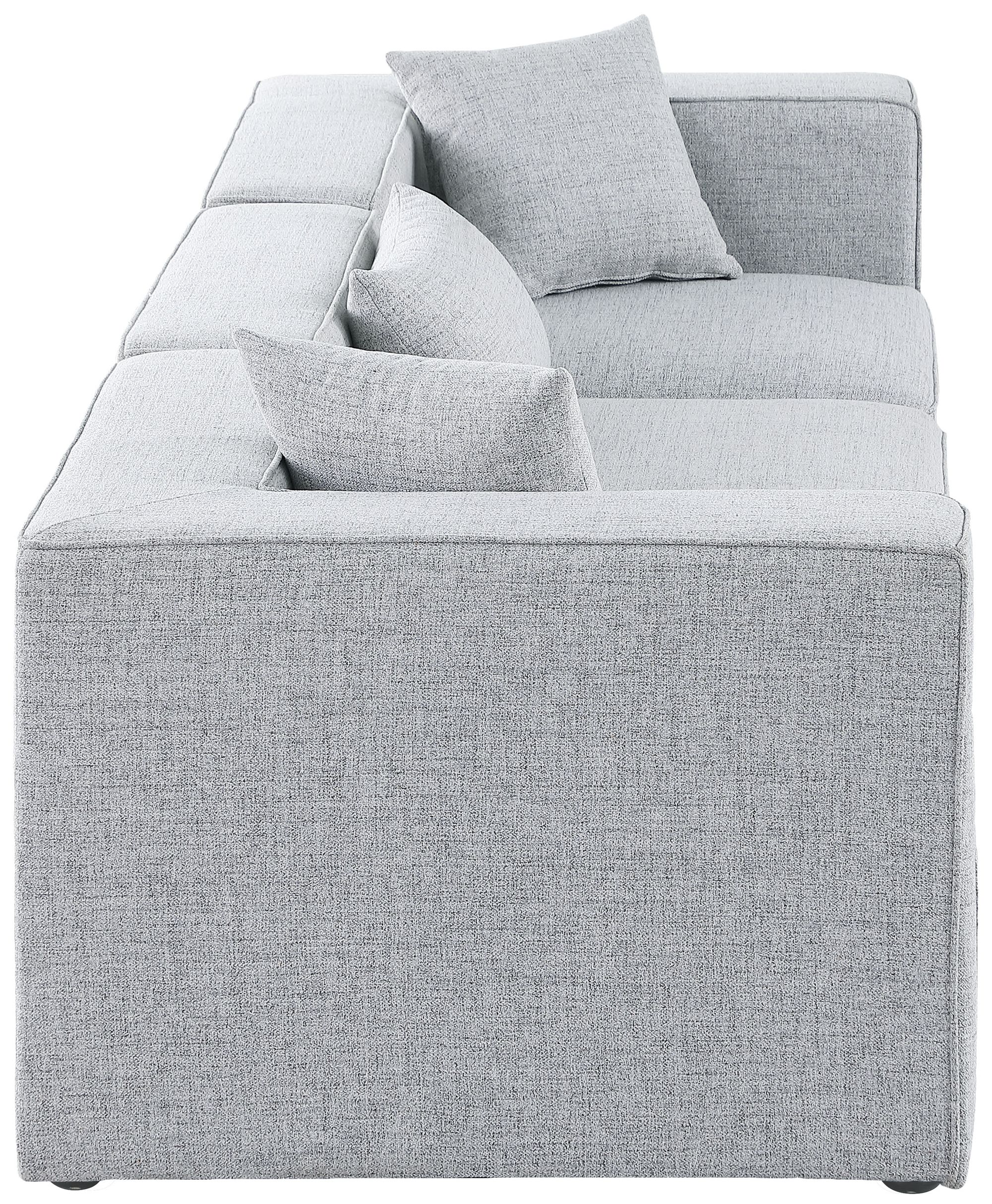 Cube 108" Linen Fabric Modular Sofa