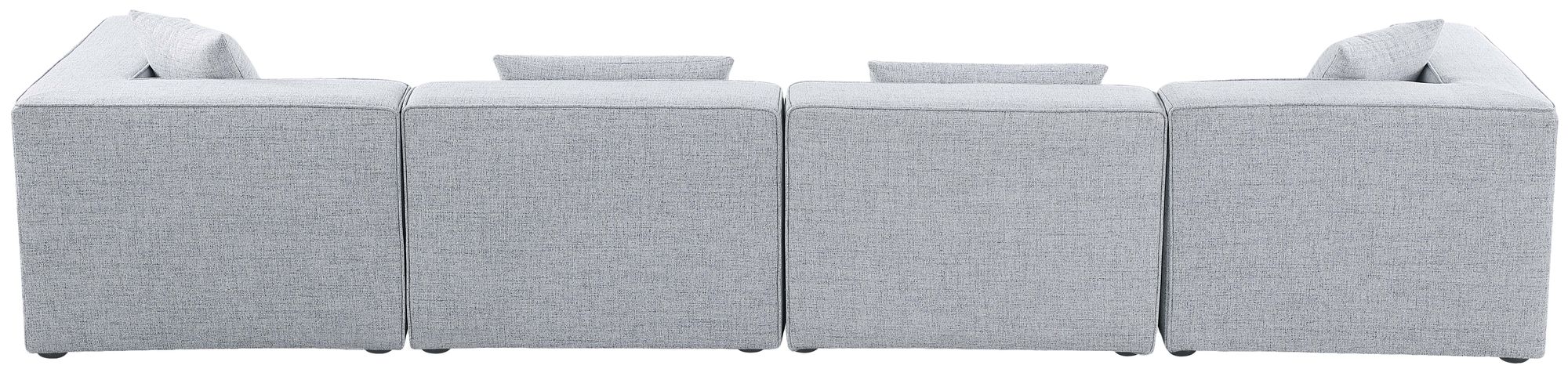 Cube 144" Linen Fabric Modular Sofa