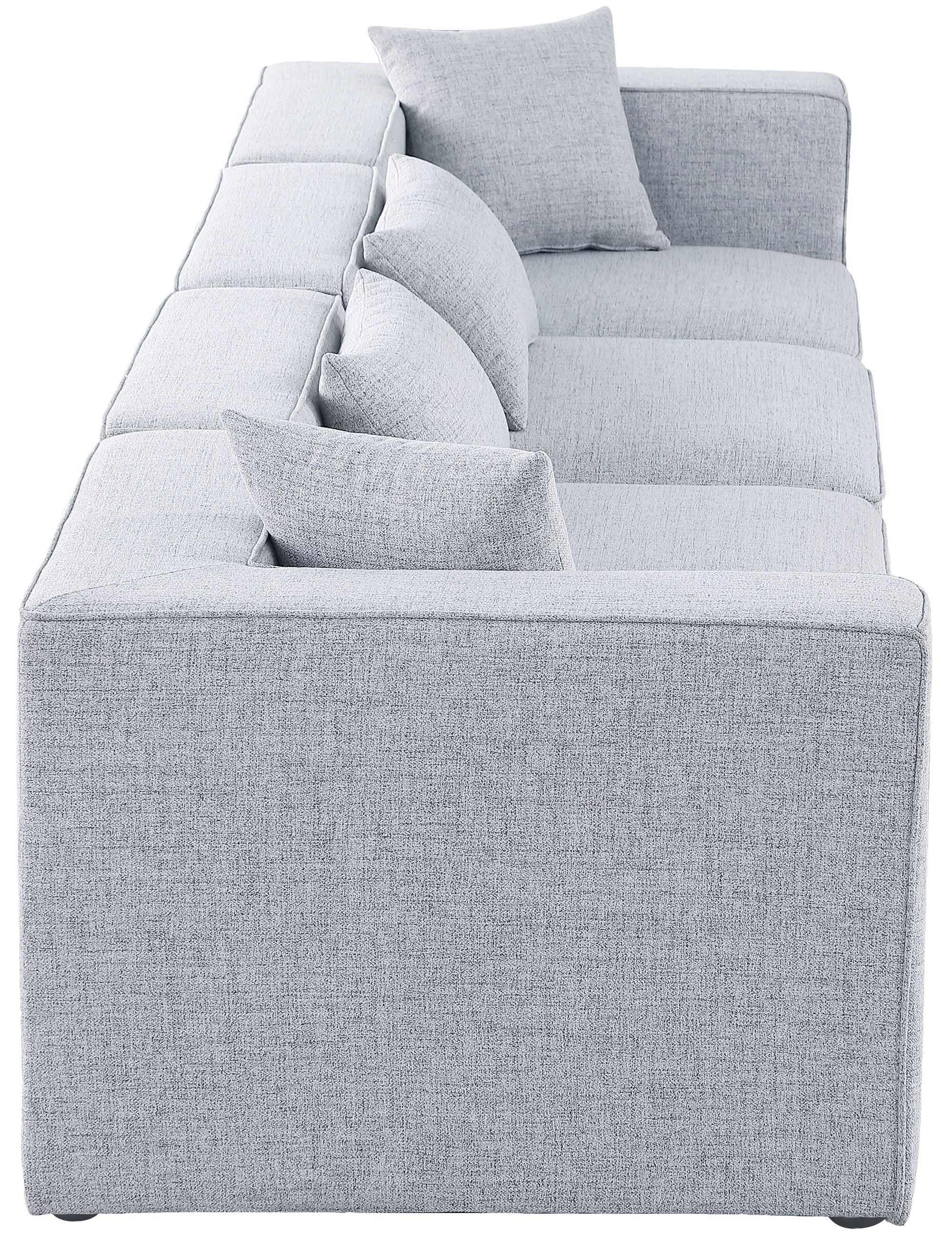 Cube 144" Linen Fabric Modular Sofa
