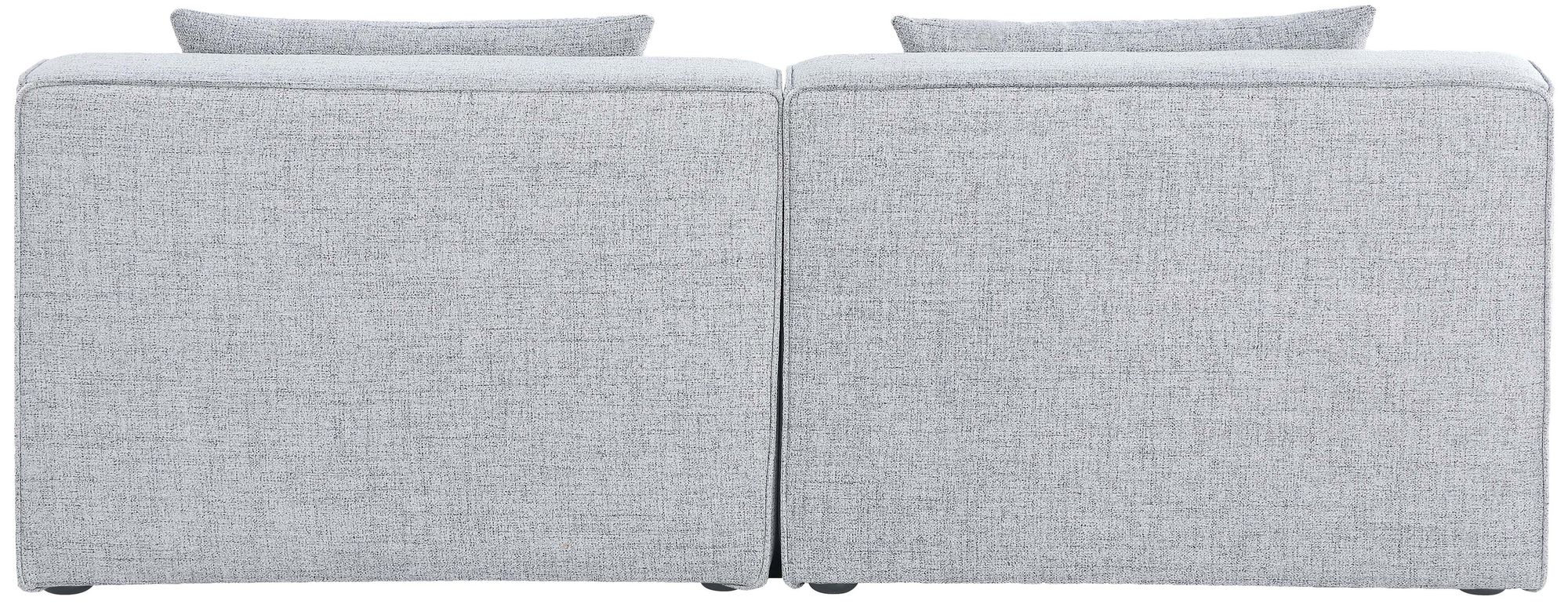 Cube 72" Linen Fabric Modular Armless Sofa