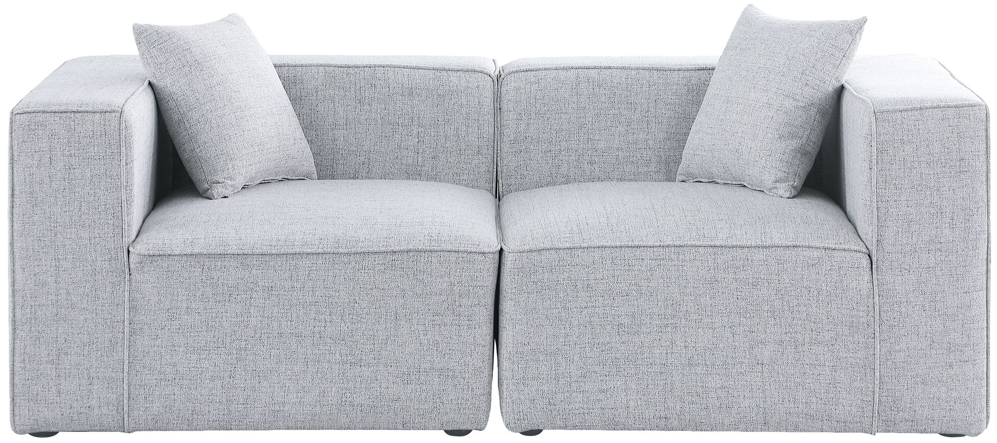 Cube 72" Linen Fabric Modular Sofa