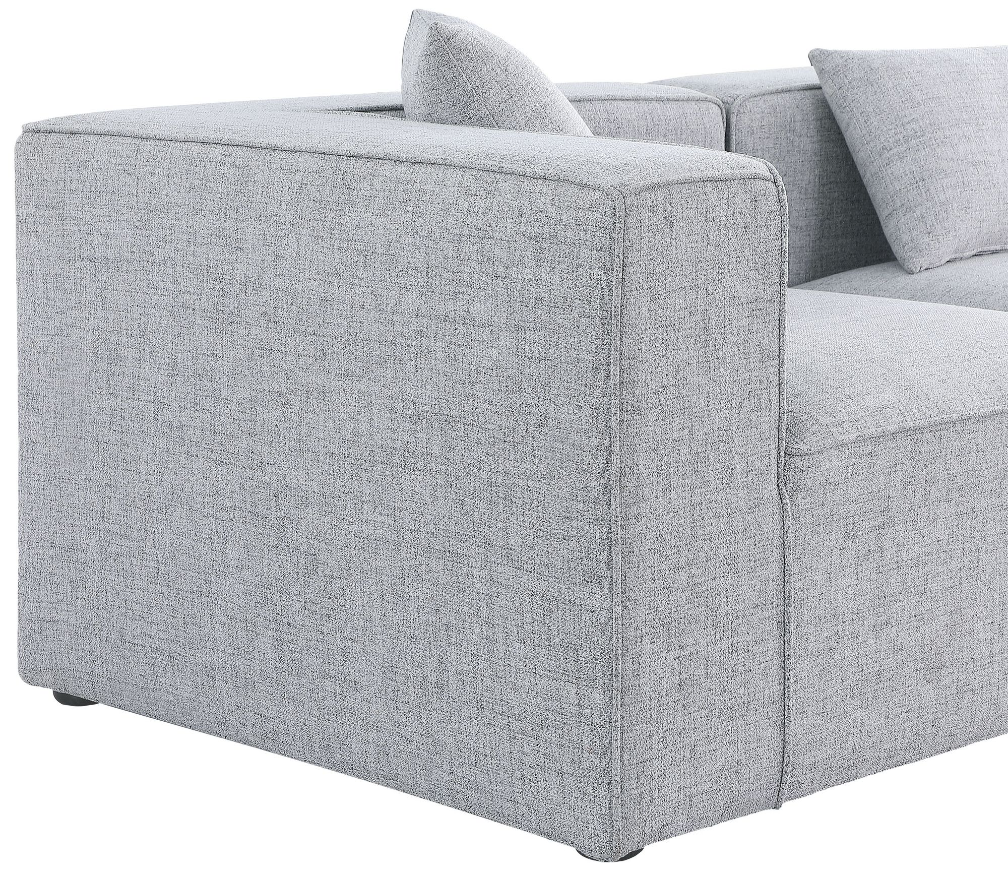 Cube 144" 6-Piece Linen Fabric Modular U-Shape Sectional
