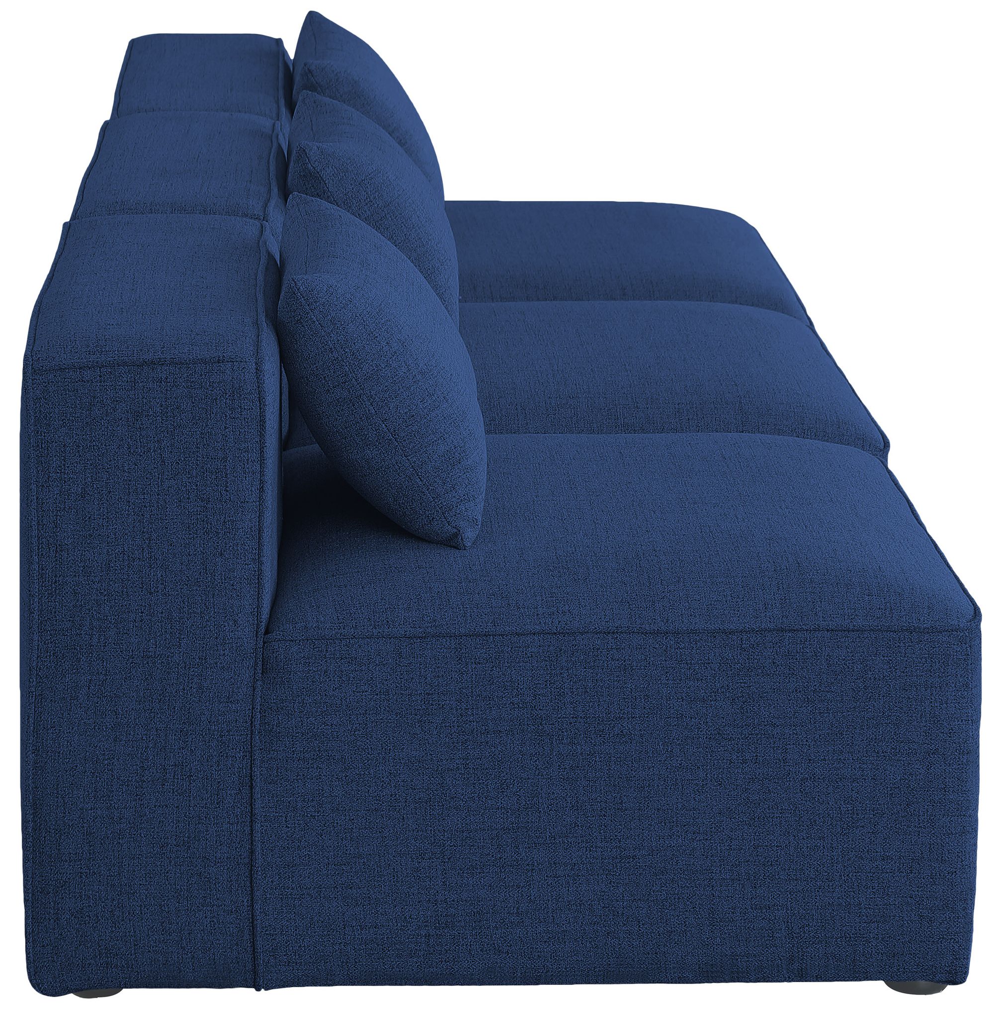 Cube 108" Linen Fabric Modular Armless Sofa