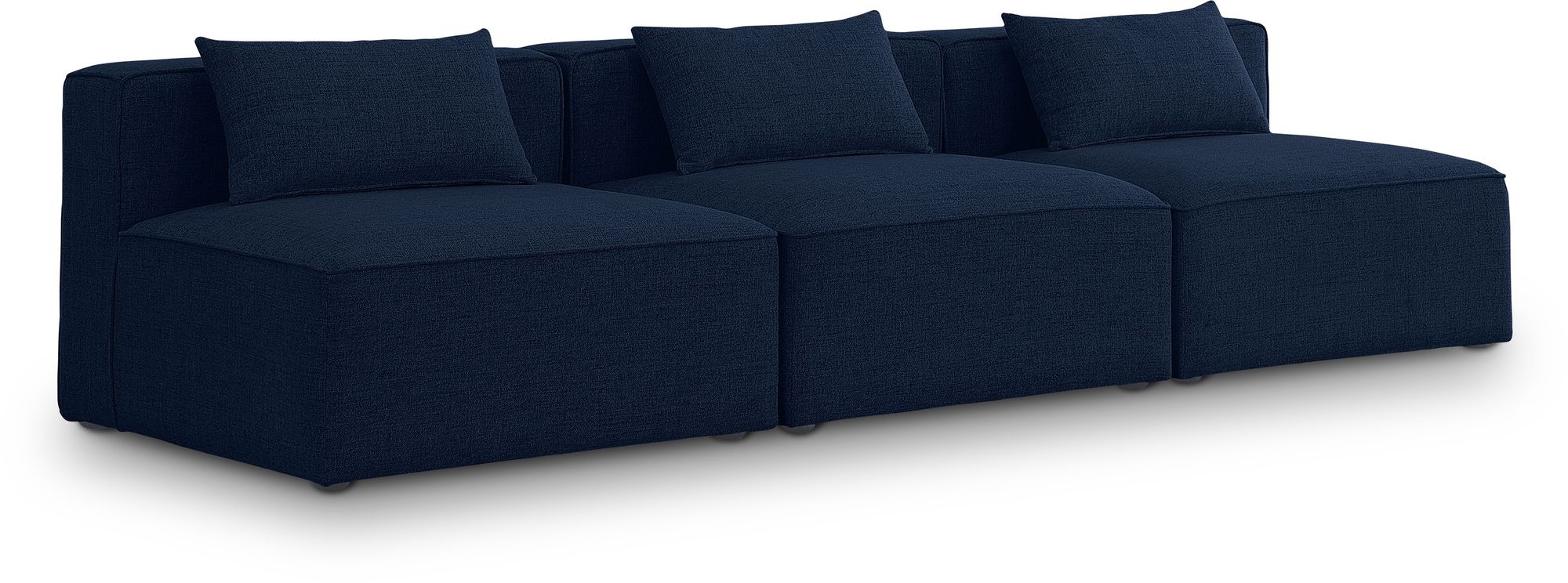 Cube 108" Linen Fabric Modular Armless Sofa