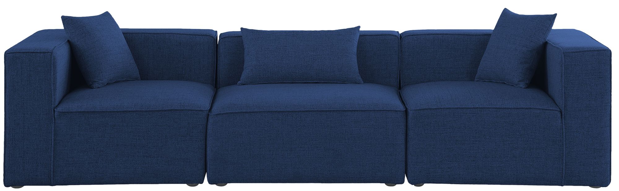 Cube 108" Linen Fabric Modular Sofa