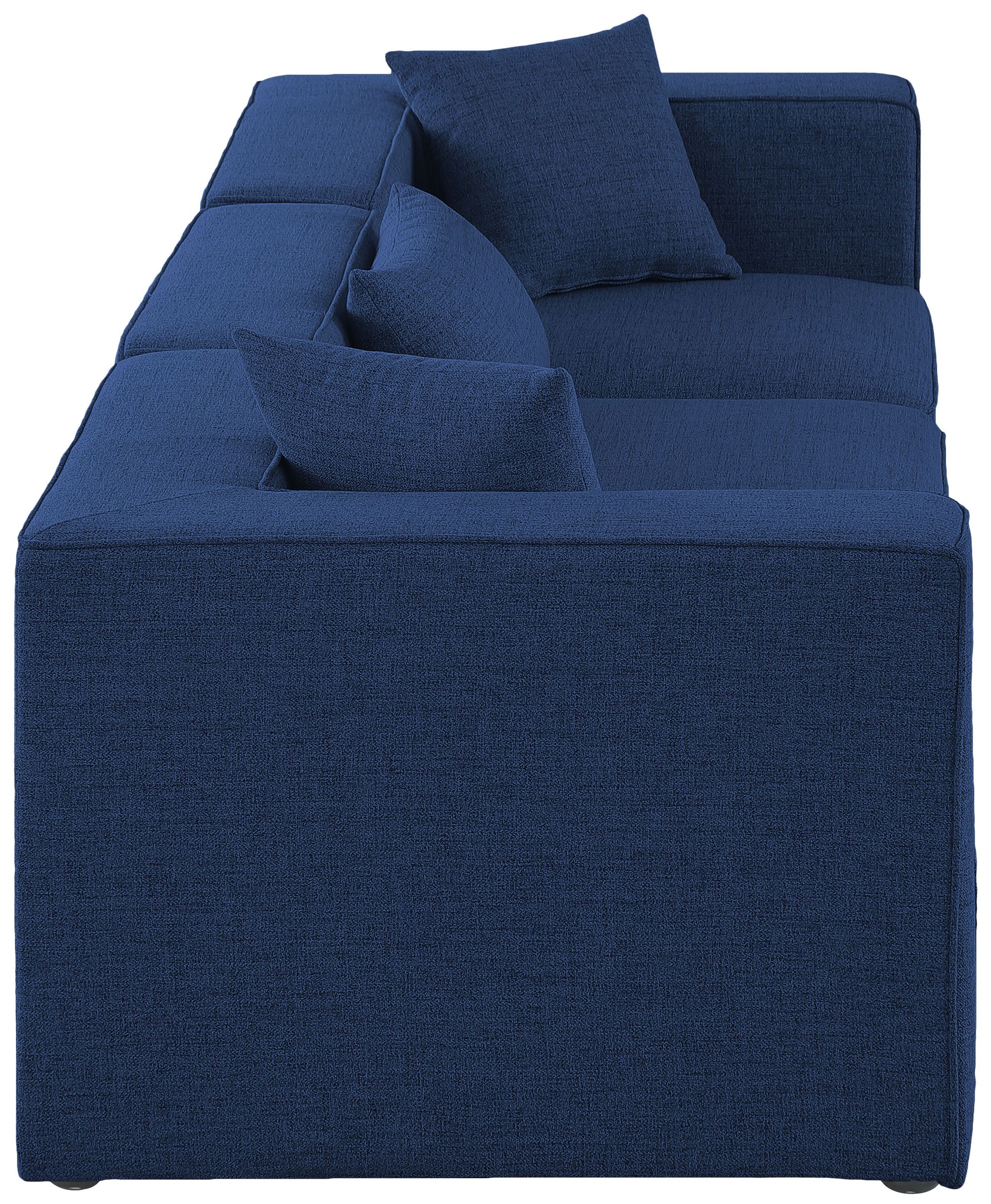 Cube 108" Linen Fabric Modular Sofa