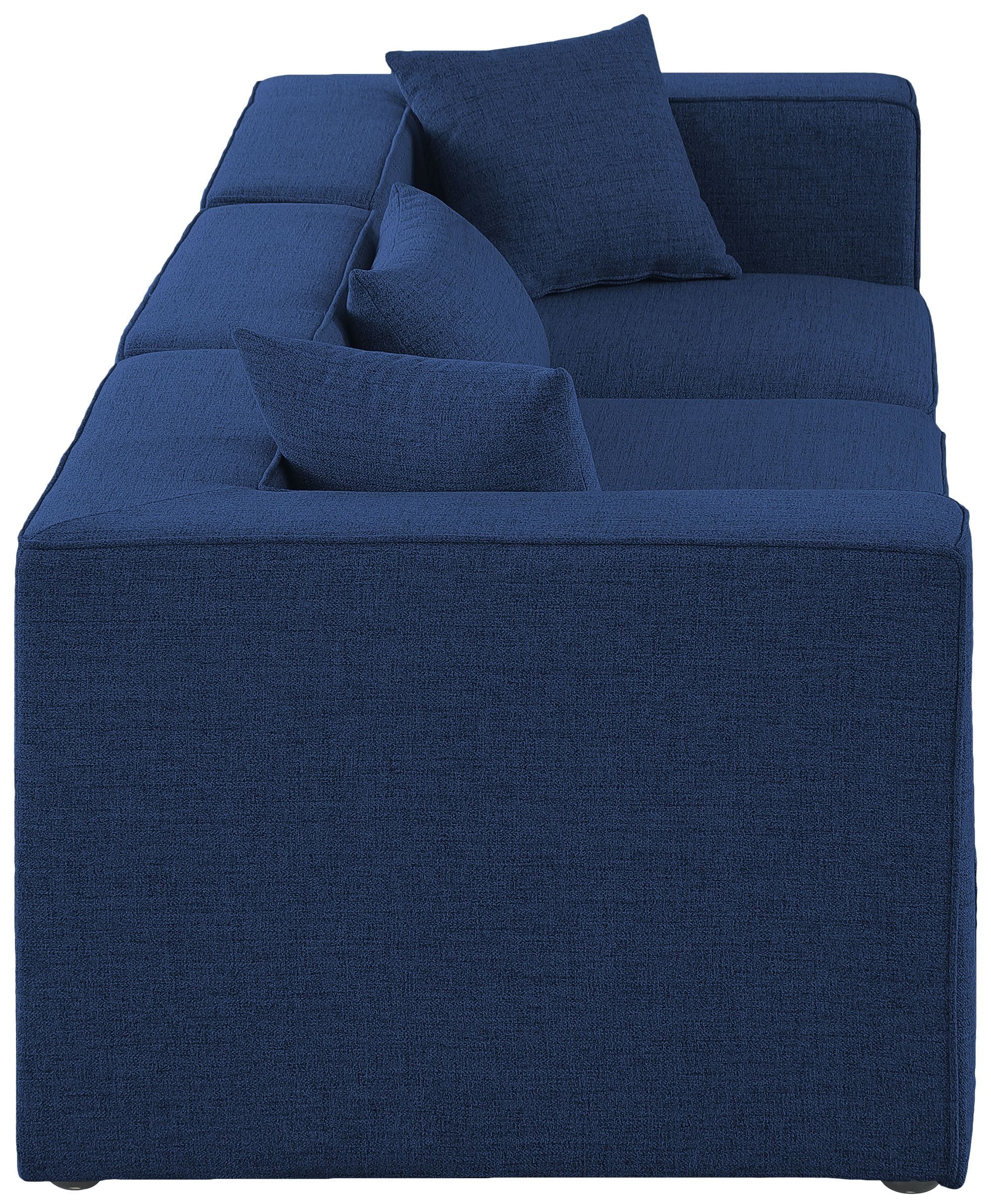 Cube 108" Linen Fabric Modular Sofa