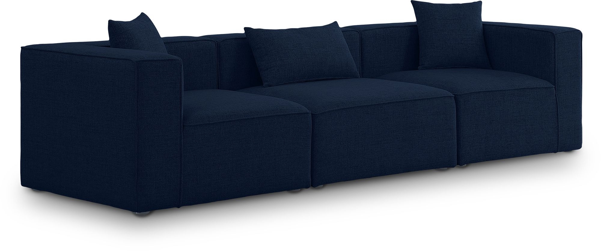 Cube 108" Linen Fabric Modular Sofa