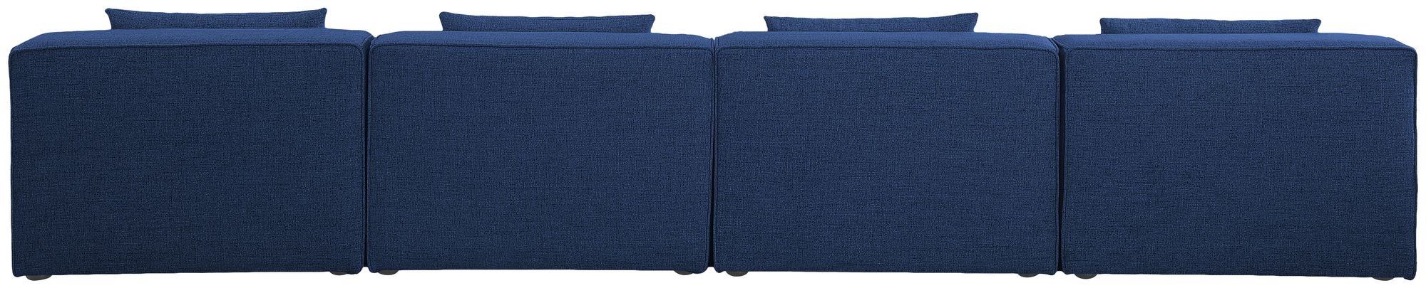 Cube 144" Linen Fabric Modular Armless Sofa