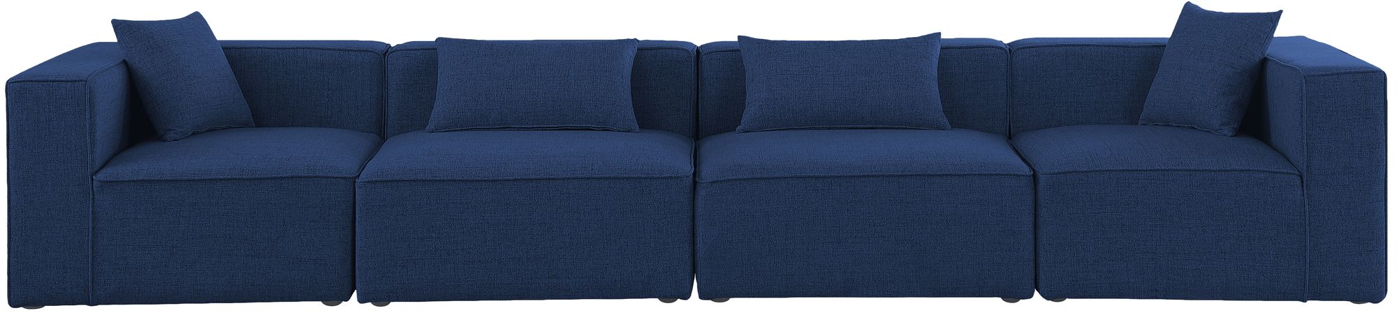 Cube 144" Linen Fabric Modular Sofa