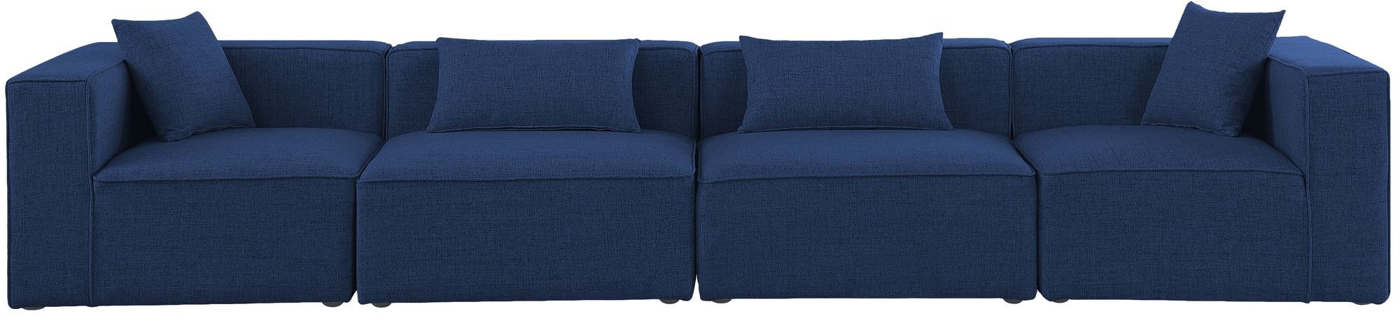 Cube 144" Linen Fabric Modular Sofa