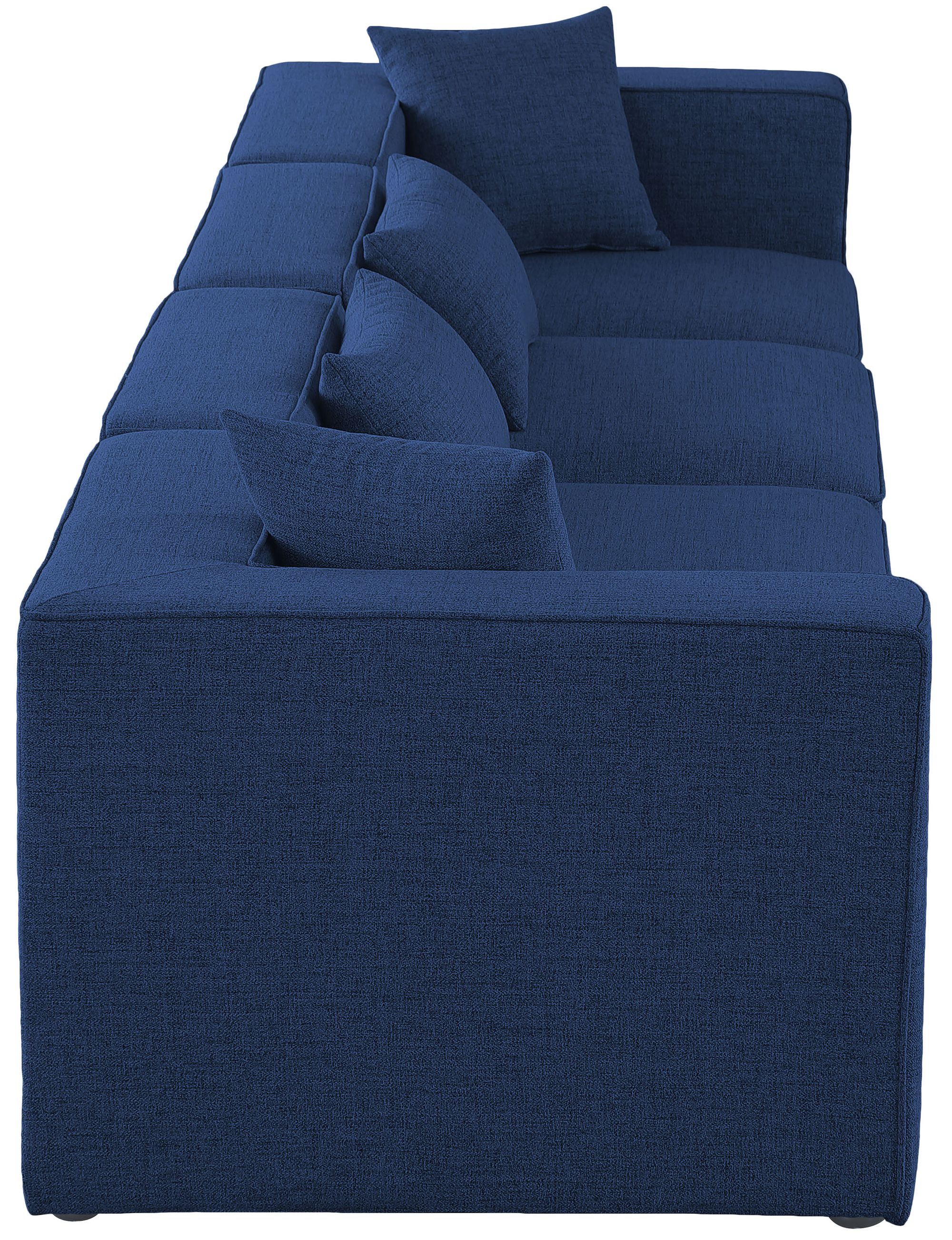 Cube 144" Linen Fabric Modular Sofa