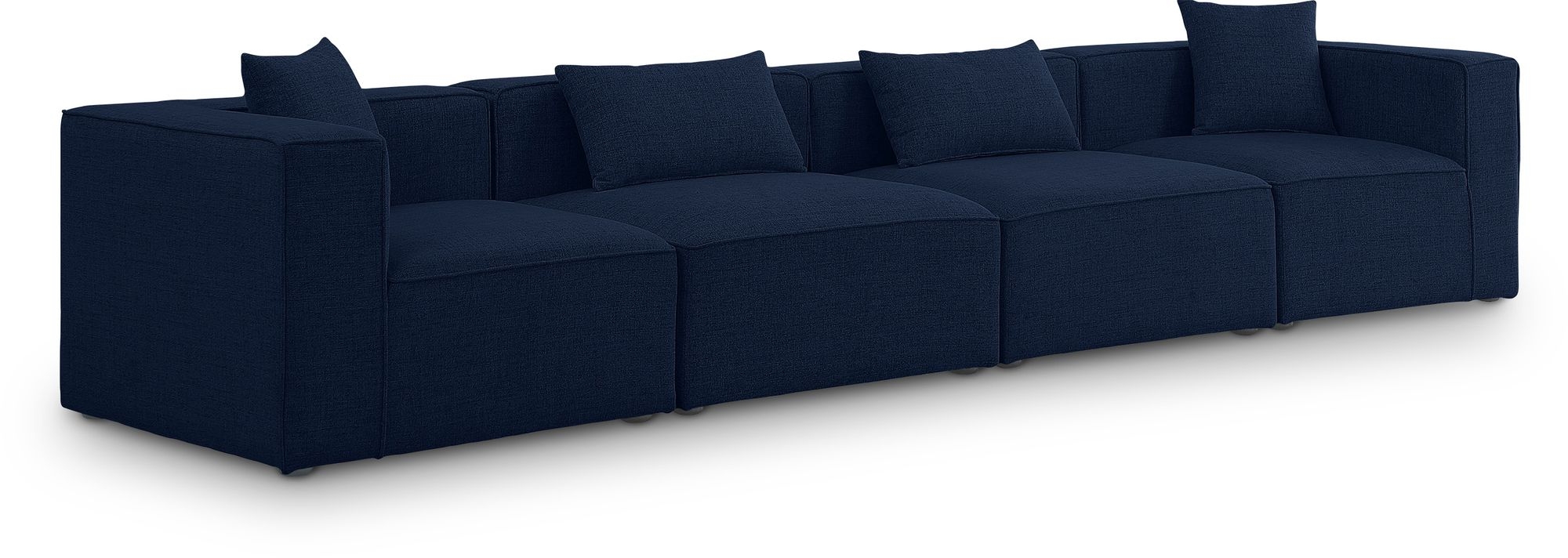 Cube 144" Linen Fabric Modular Sofa