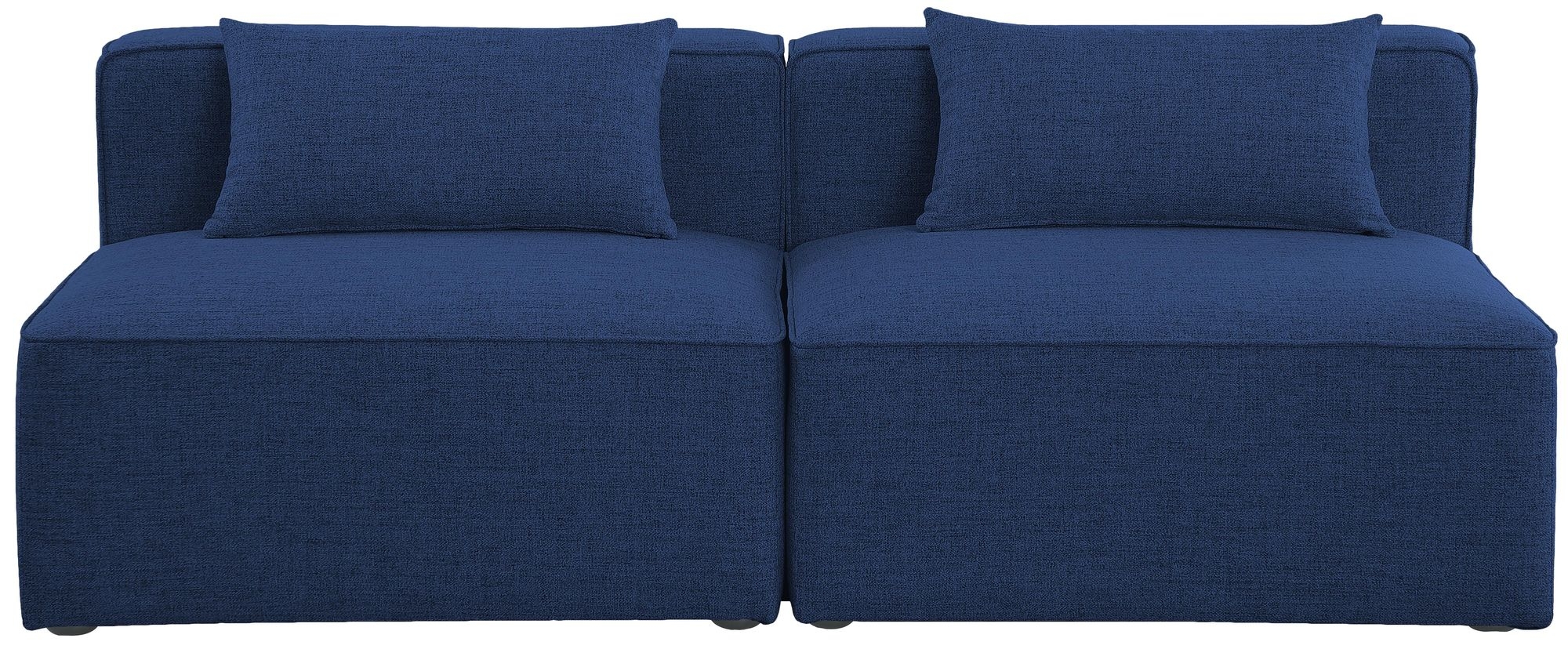 Cube 72" Linen Fabric Modular Armless Sofa