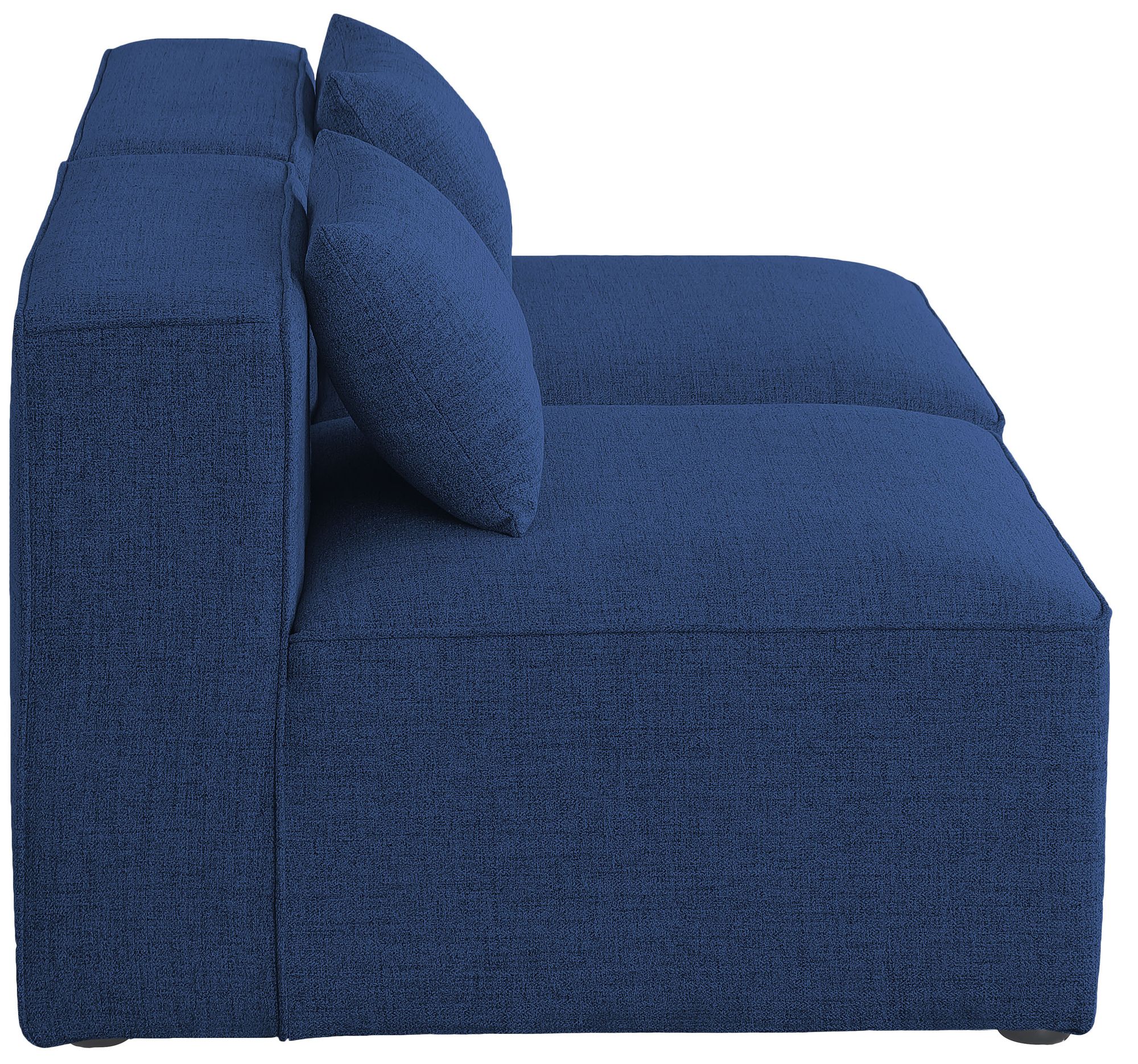 Cube 72" Linen Fabric Modular Armless Sofa