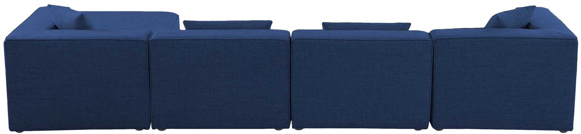 Cube 144" 5-Piece Linen Fabric Modular Sectional