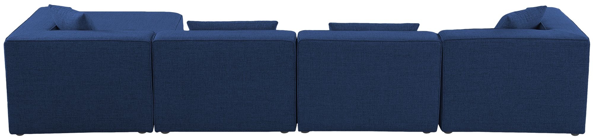 Cube 144" 5-Piece Linen Fabric Modular Sectional