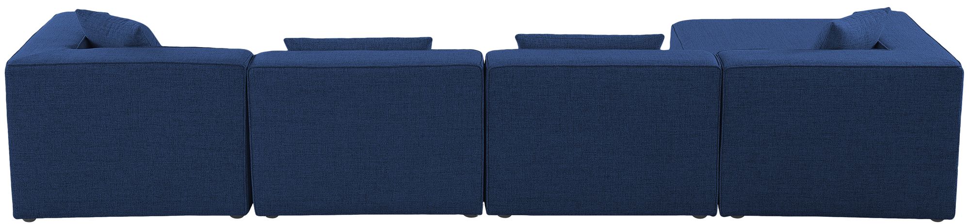 Cube 144" 5-Piece Linen Fabric Modular Sectional