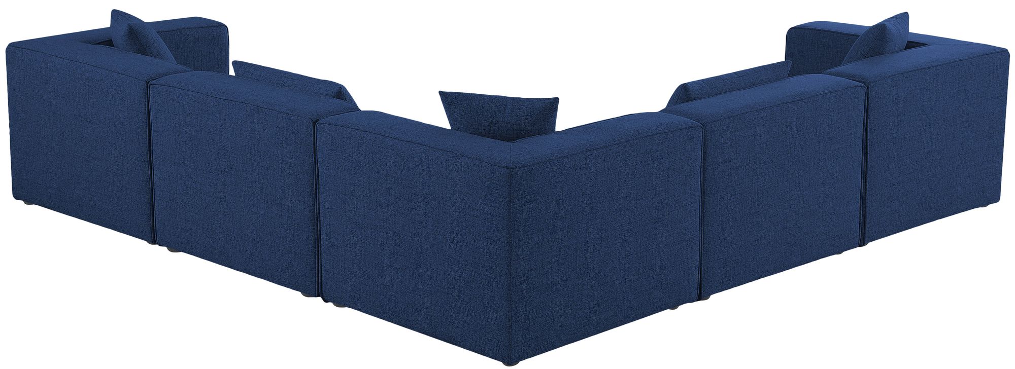 Cube 108" 5-Piece Linen Fabric Modular Sectional