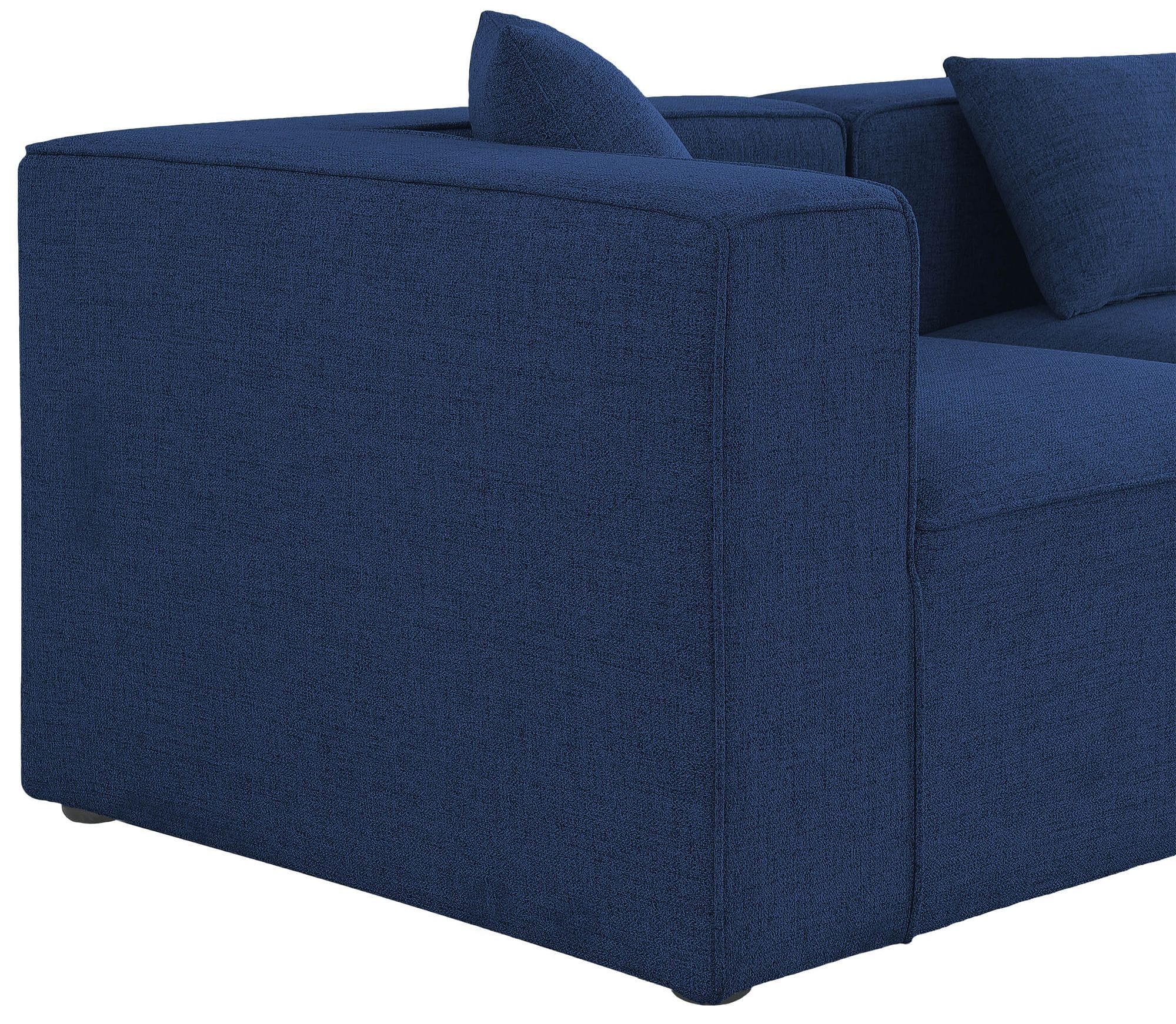 Cube 144" 6-Piece Linen Fabric Modular Sectional