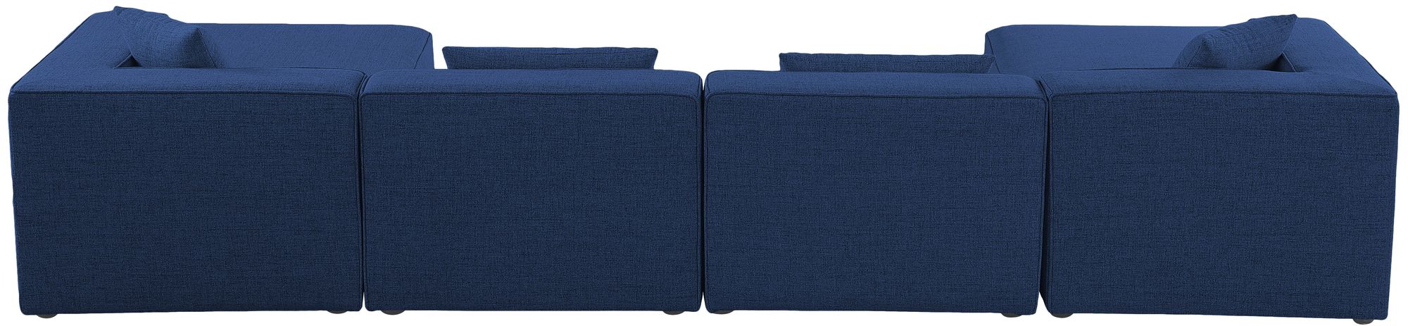 Cube 144" 6-Piece Linen Fabric Modular U-Shape Sectional