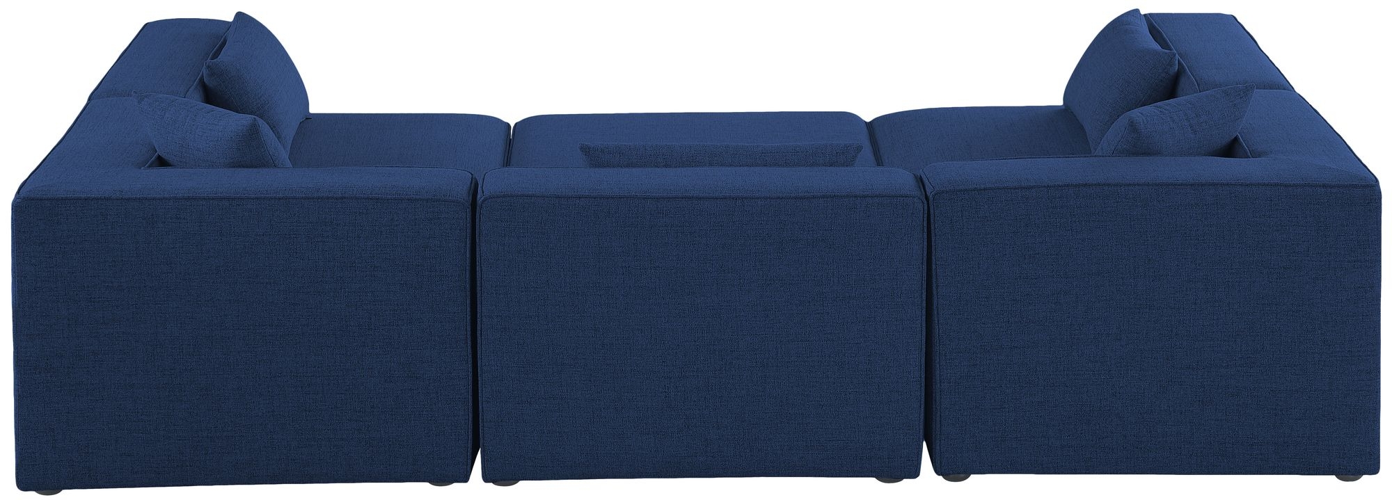 Cube 108" 6-Piece Linen Fabric Modular Sectional