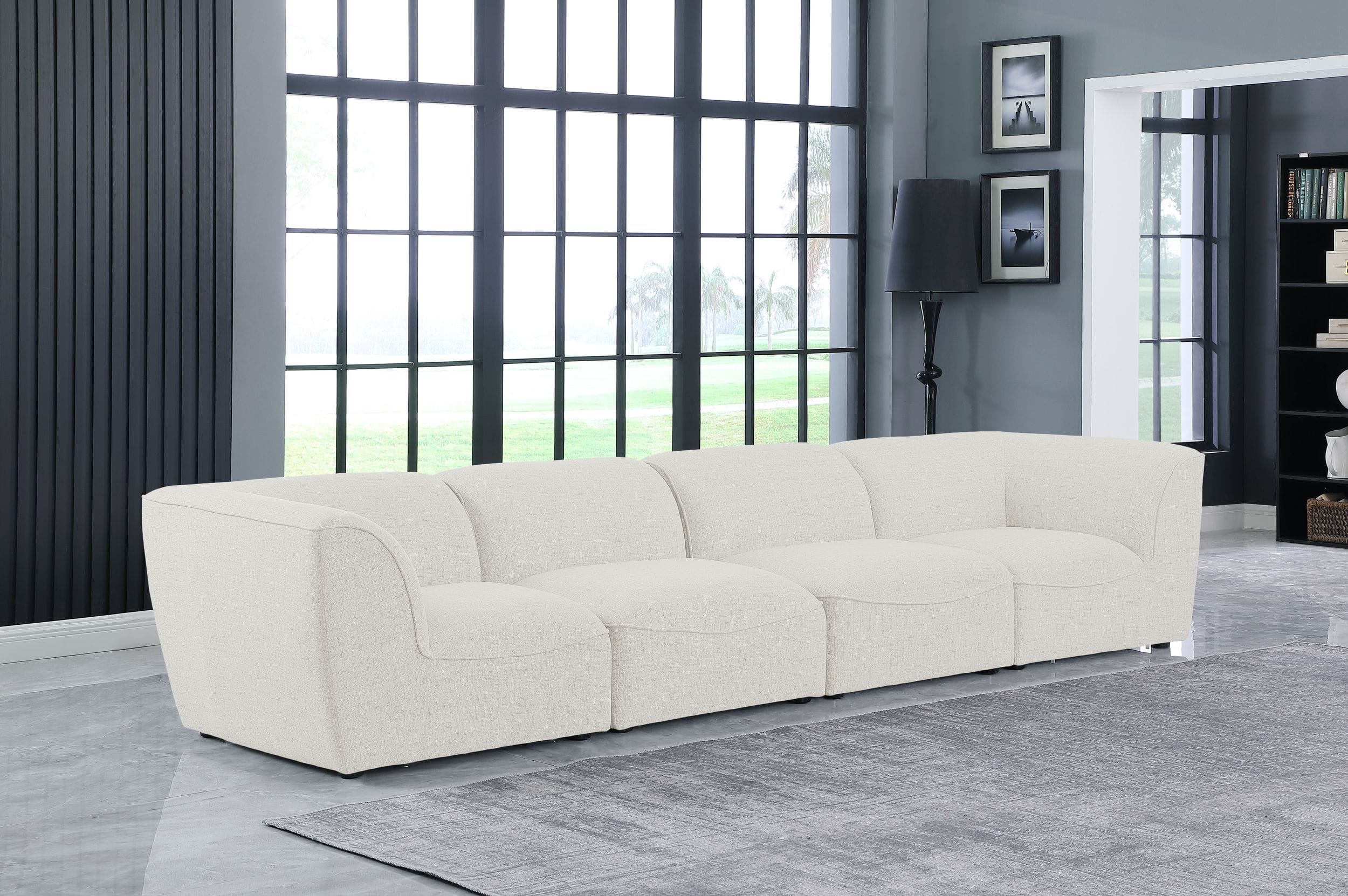 Miramar 142" Linen Modular Sofa