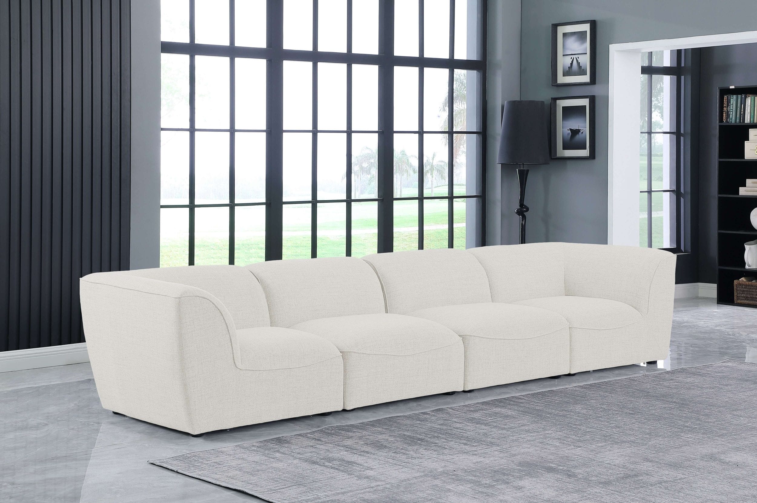 Miramar 142" Linen Modular Sofa