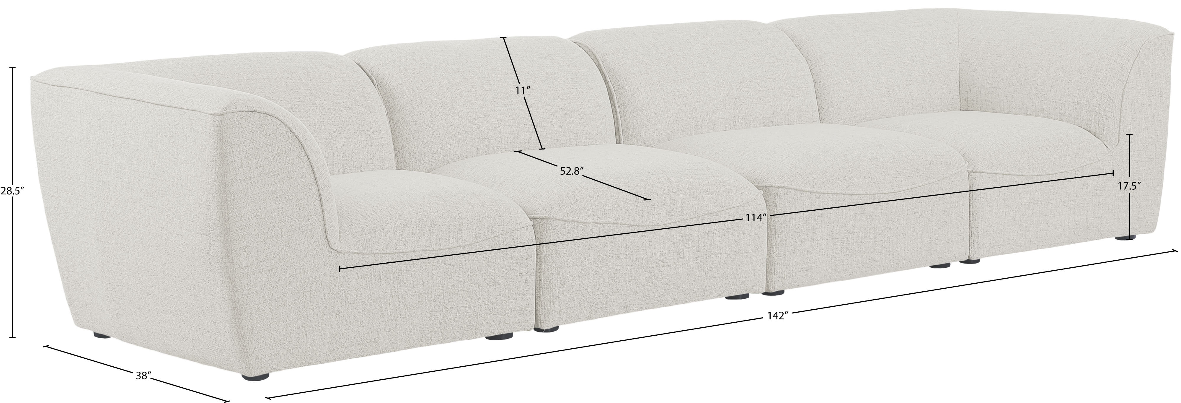 Miramar 142" Linen Modular Sofa