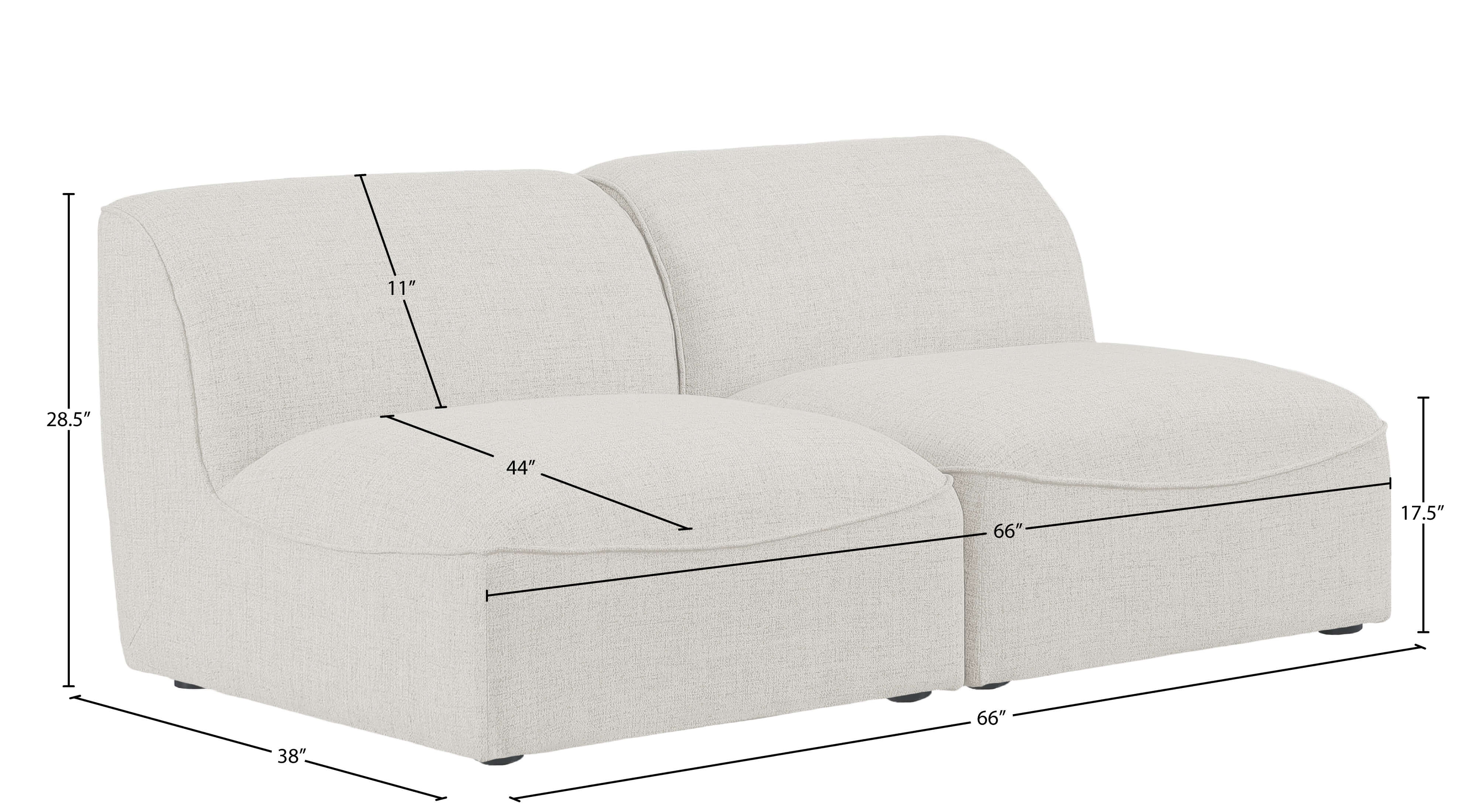 Miramar 66" Linen Modular Sofa
