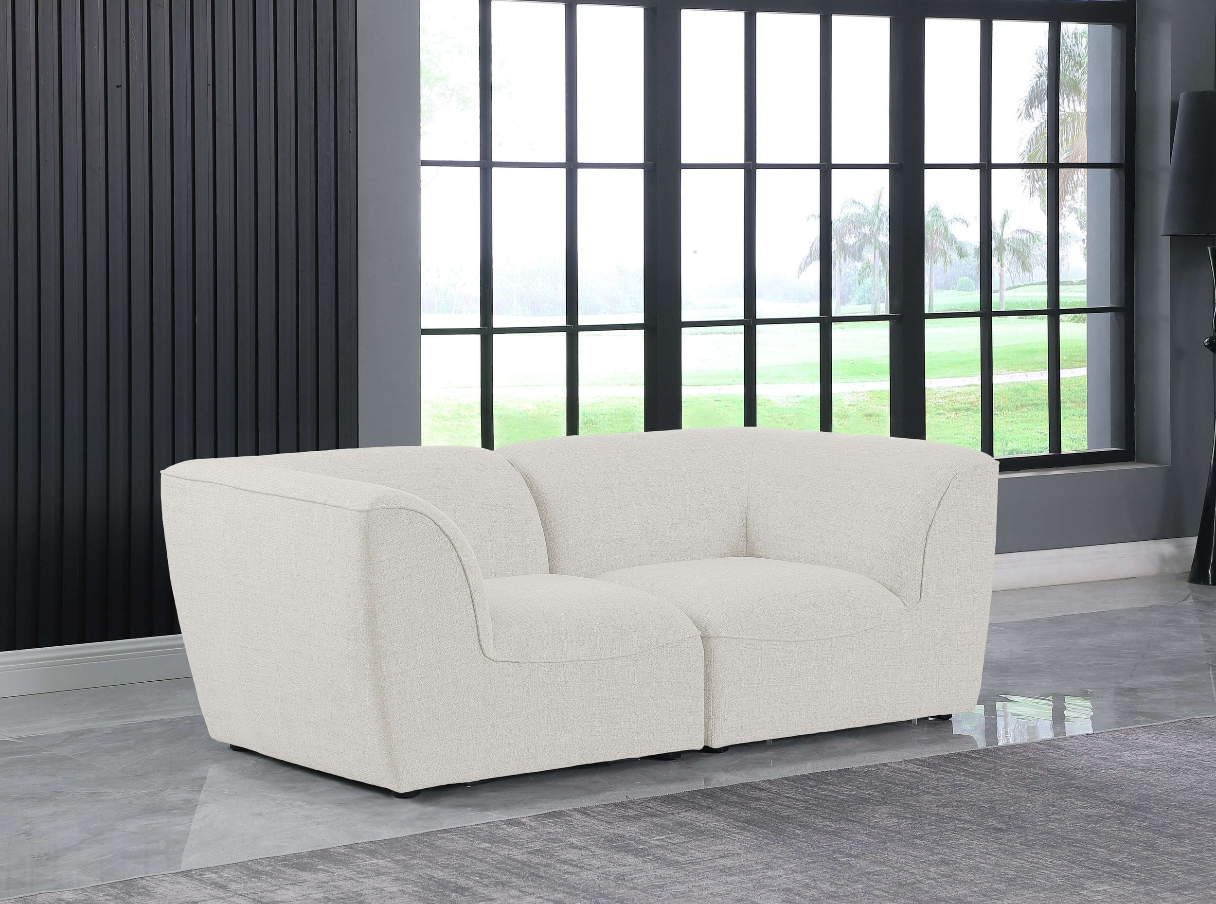 Miramar 76" Linen Modular Sofa