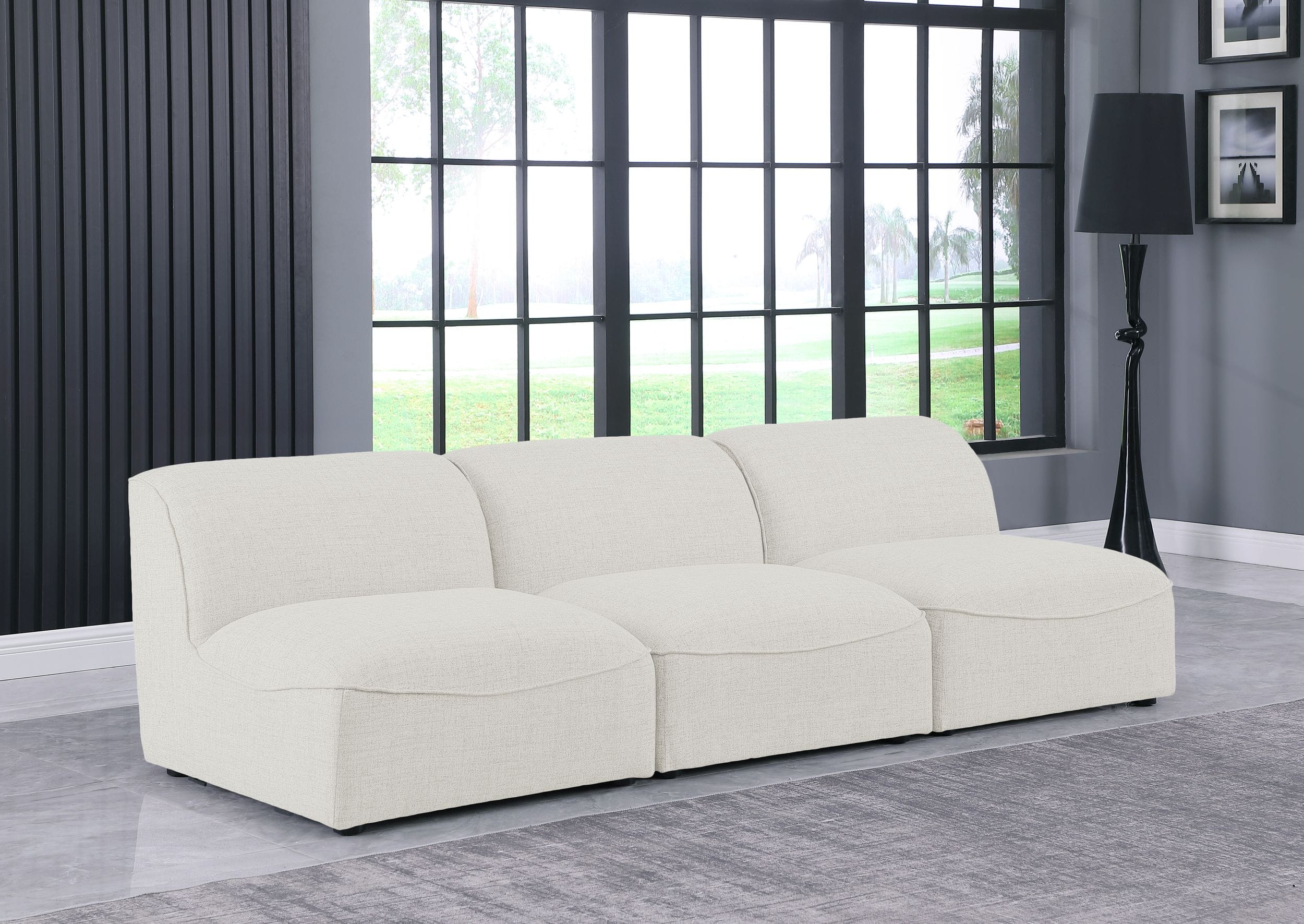 Miramar 99" Linen Modular Sofa