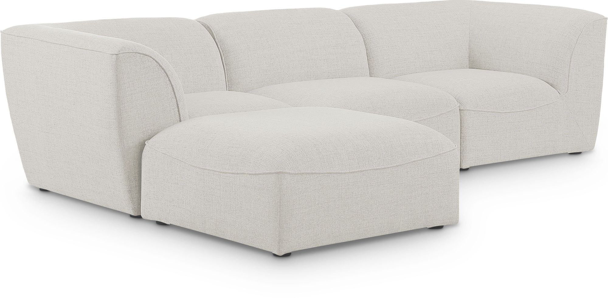 Miramar 109" 4-Piece Linen Fabric Modular Sectional Sofa