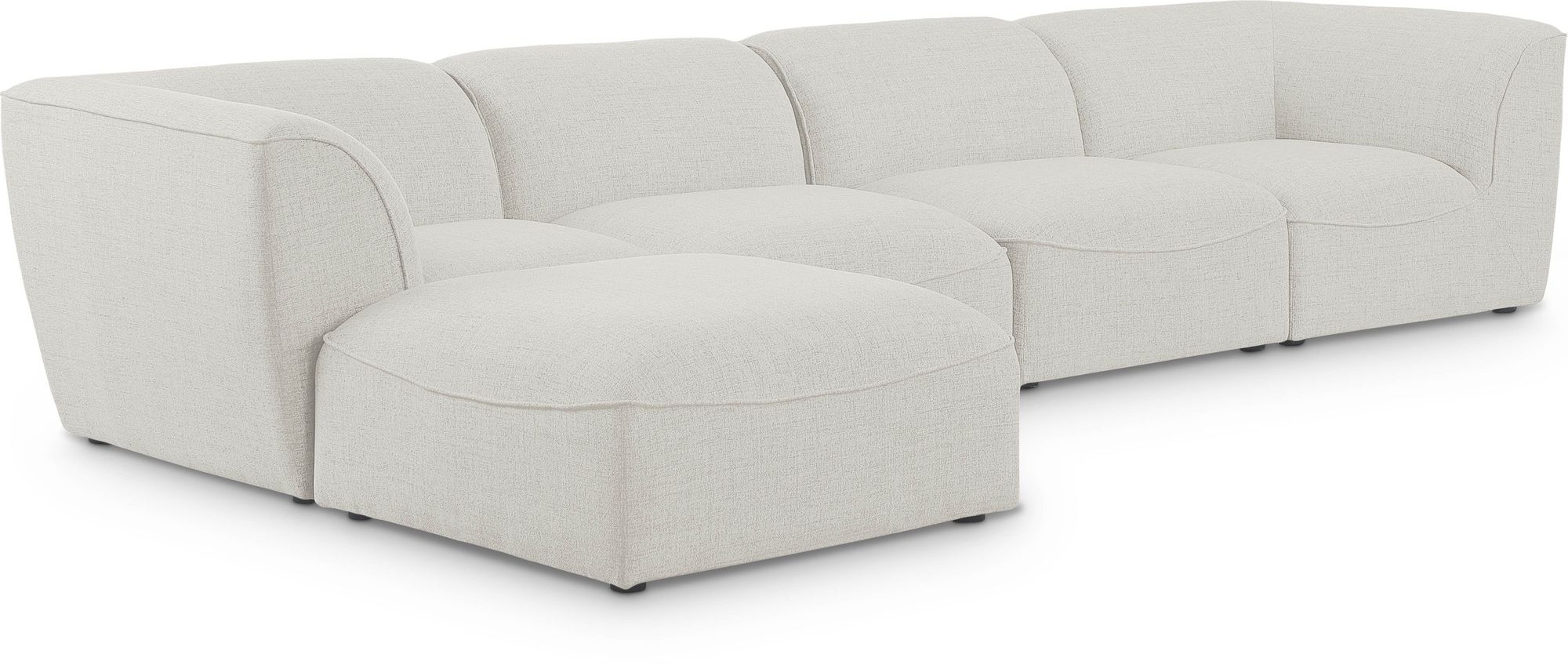 Miramar 142" 5-Piece Linen Fabric Modular Sectional Sofa