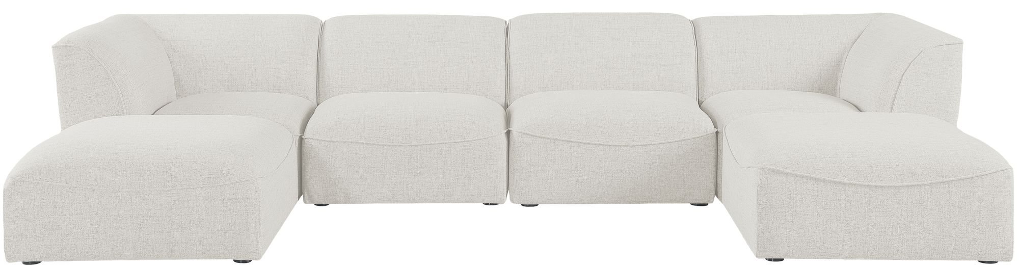 Miramar 142" 6-Piece Linen Modular U-Shape Sectional