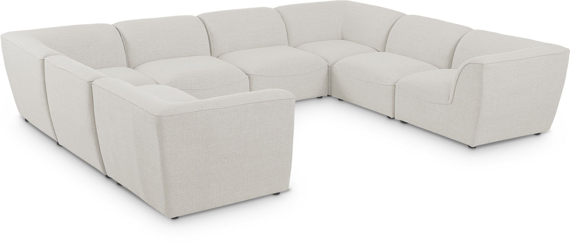 Miramar 142" 8-Piece Linen Fabric Modular Sectional Sofa