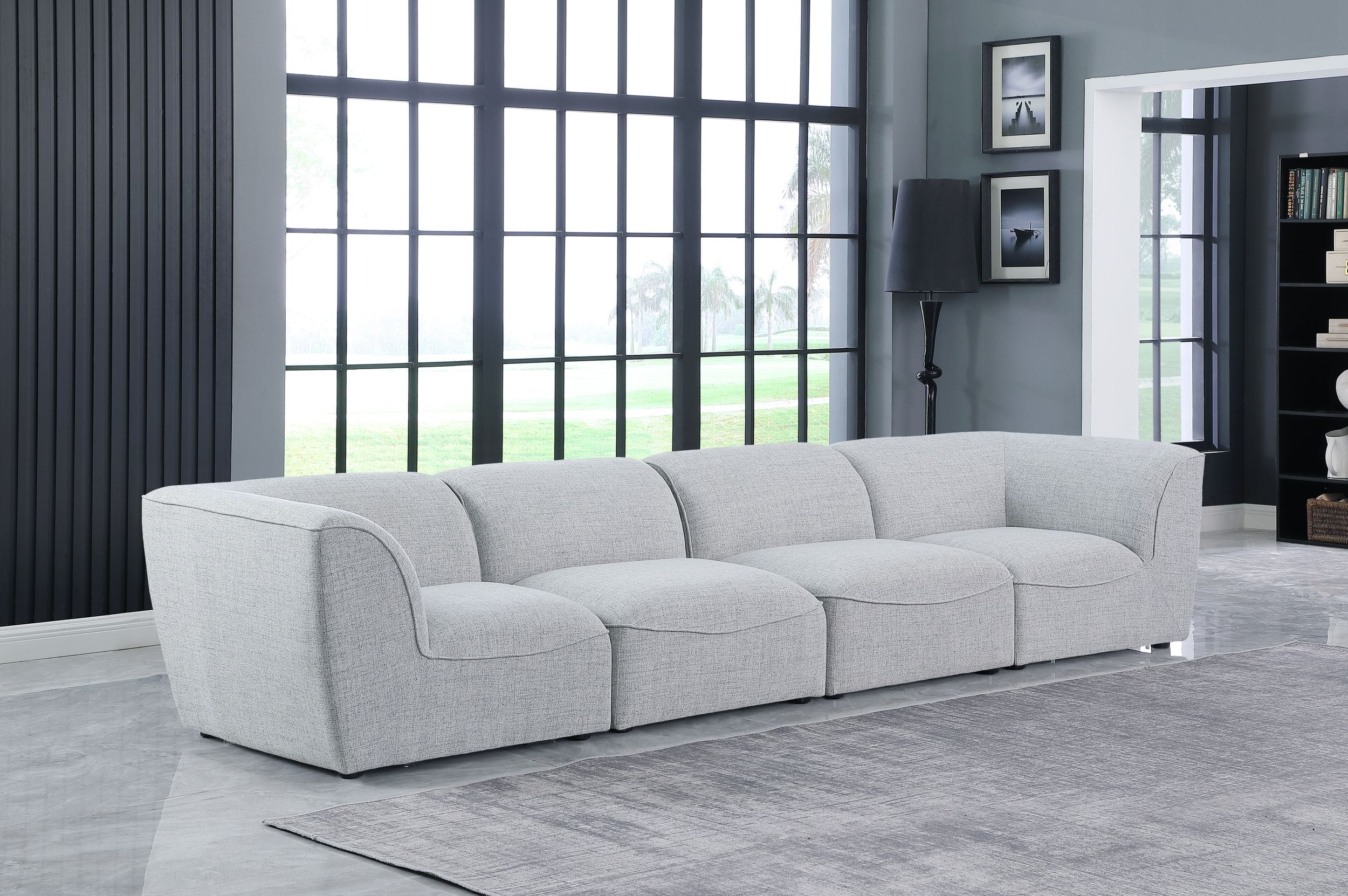 Miramar 142" Linen Modular Sofa