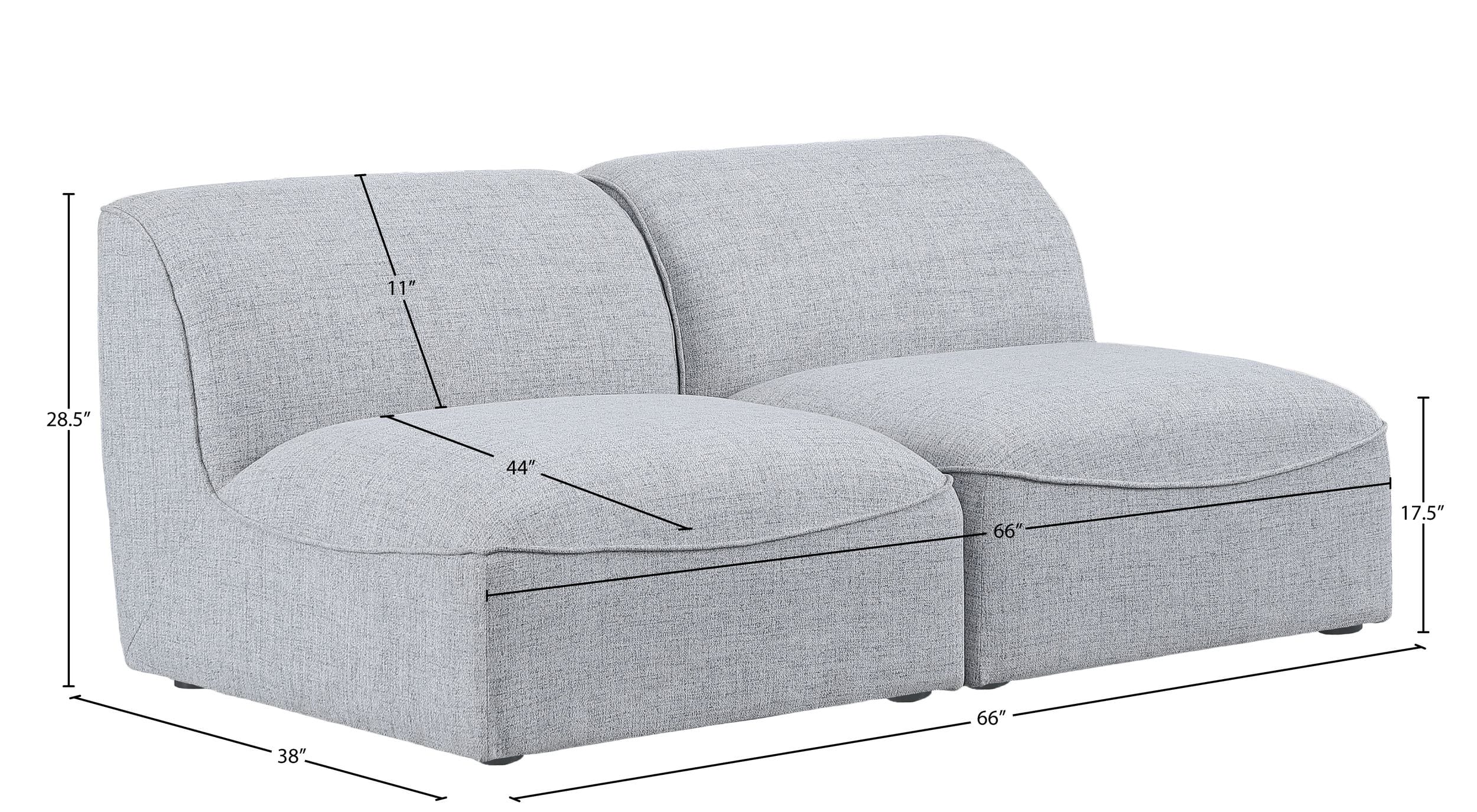 Miramar 66" Linen Modular Sofa