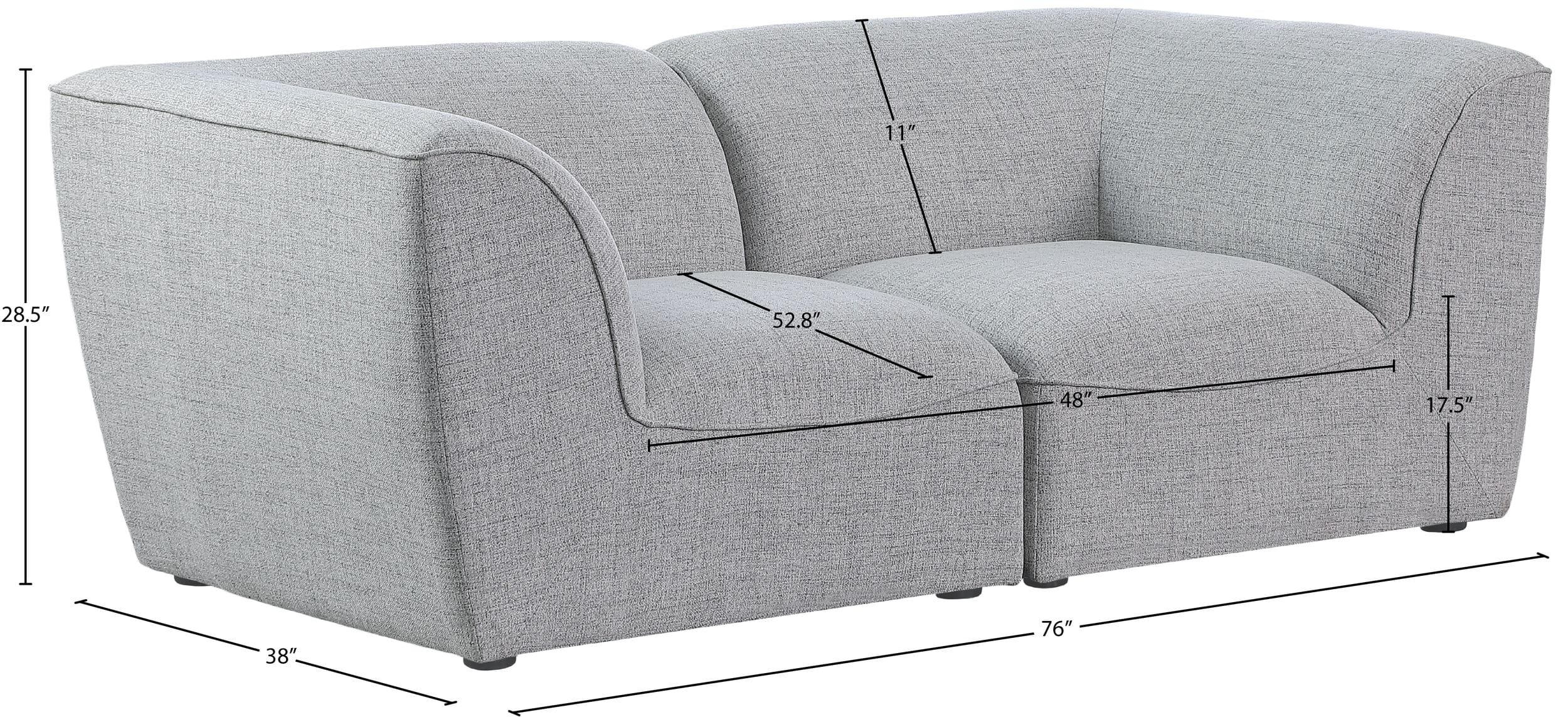 Miramar 76" Linen Modular Sofa