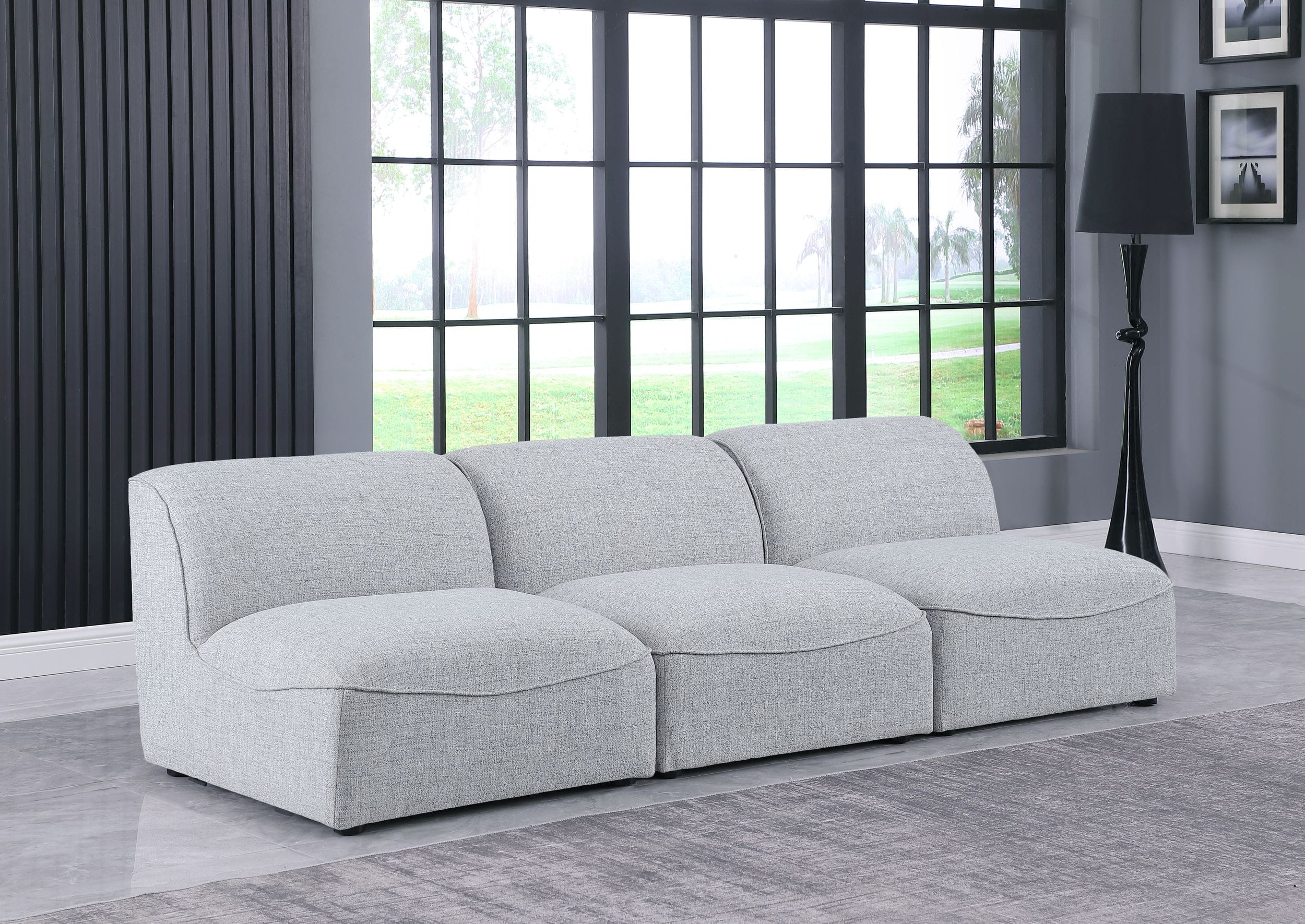 Miramar 99" Linen Modular Sofa