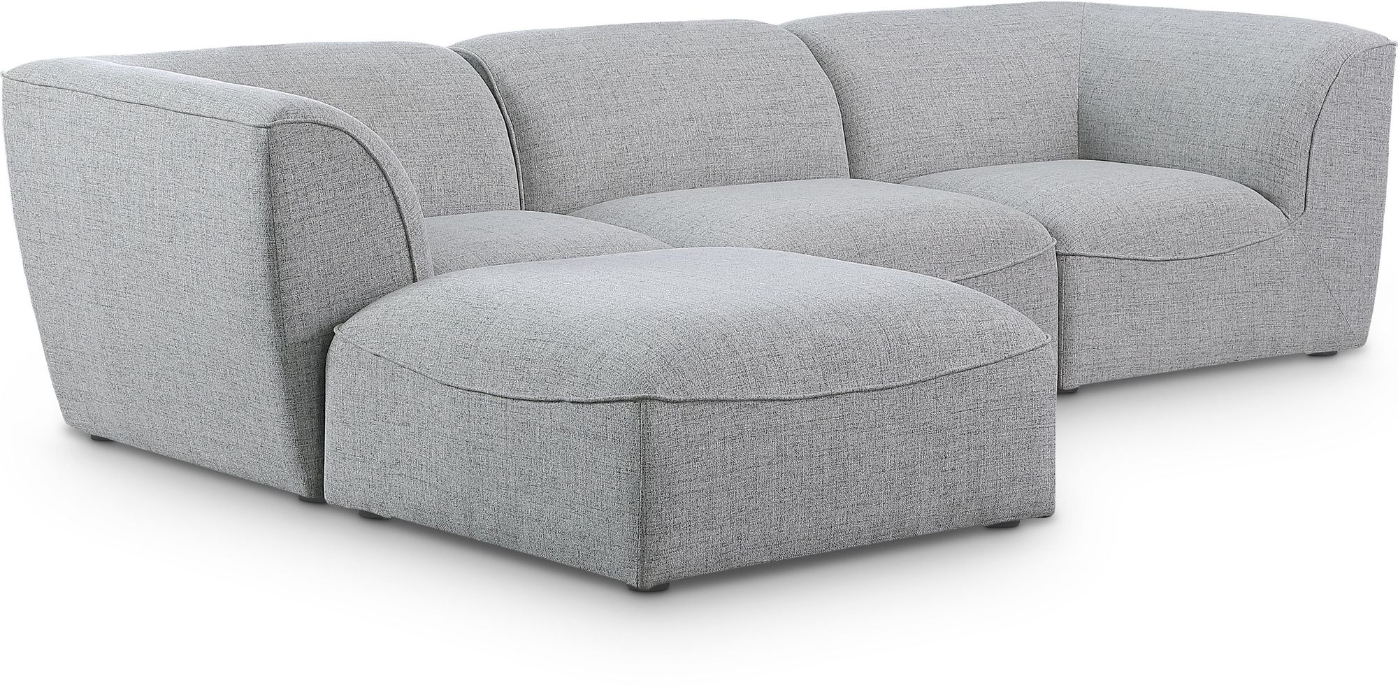 Miramar 109" 4-Piece Linen Fabric Modular Sectional Sofa