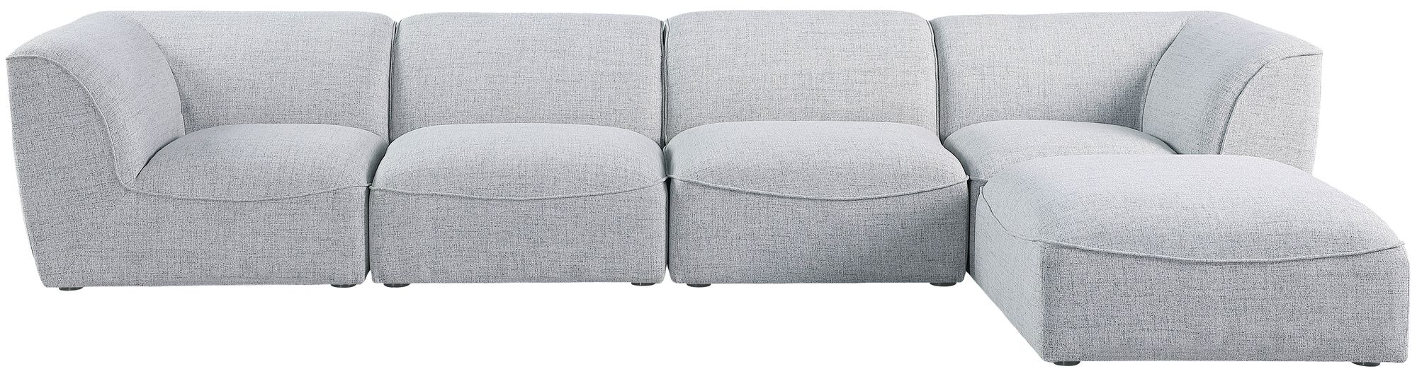 Miramar 142" 5-Piece Linen Fabric Modular Sectional Sofa