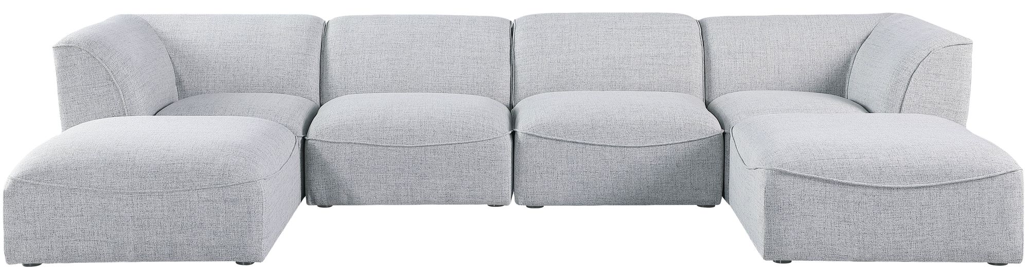 Miramar 142" 6-Piece Linen Modular U-Shape Sectional