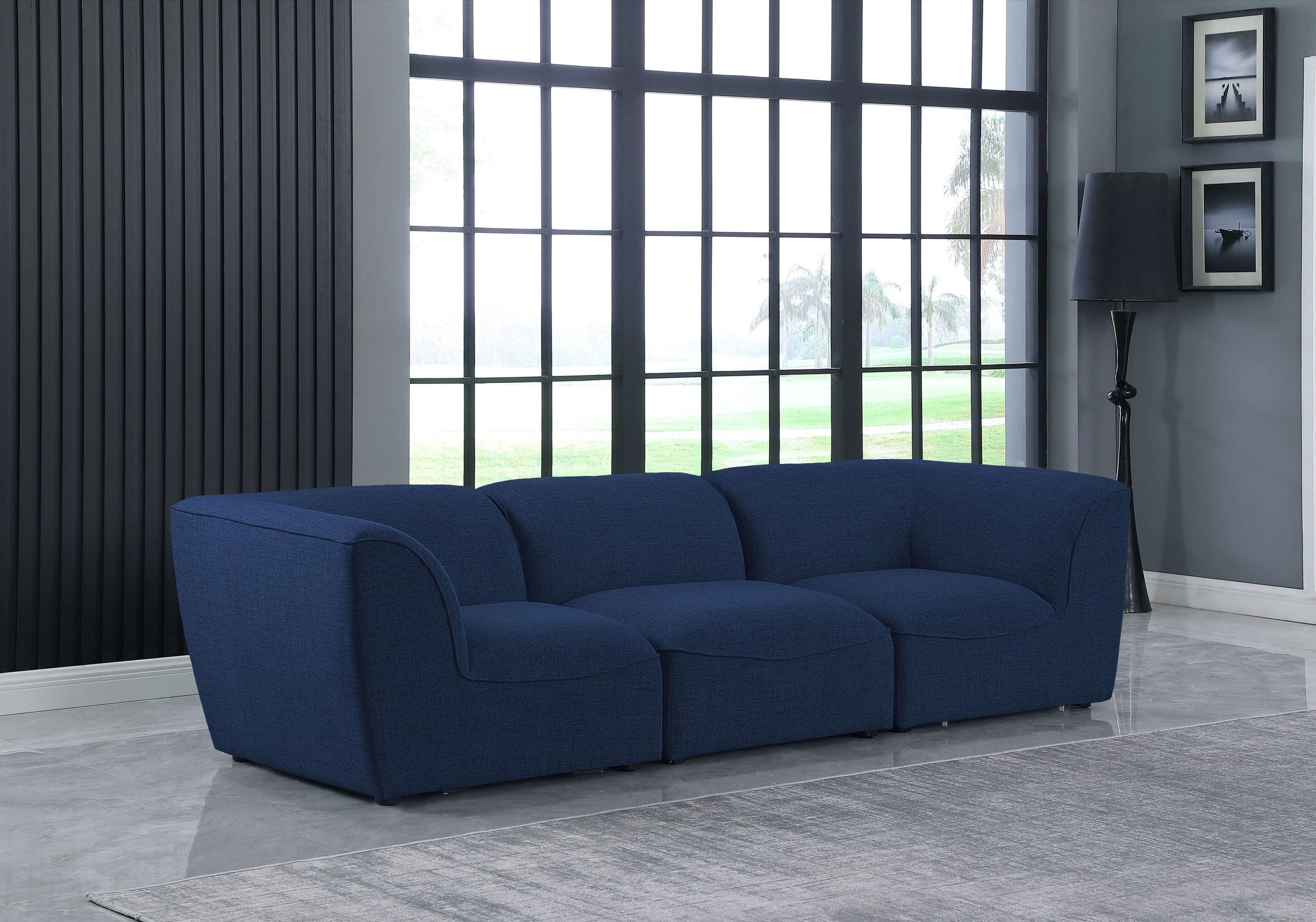 Miramar 109" Linen Modular Sofa